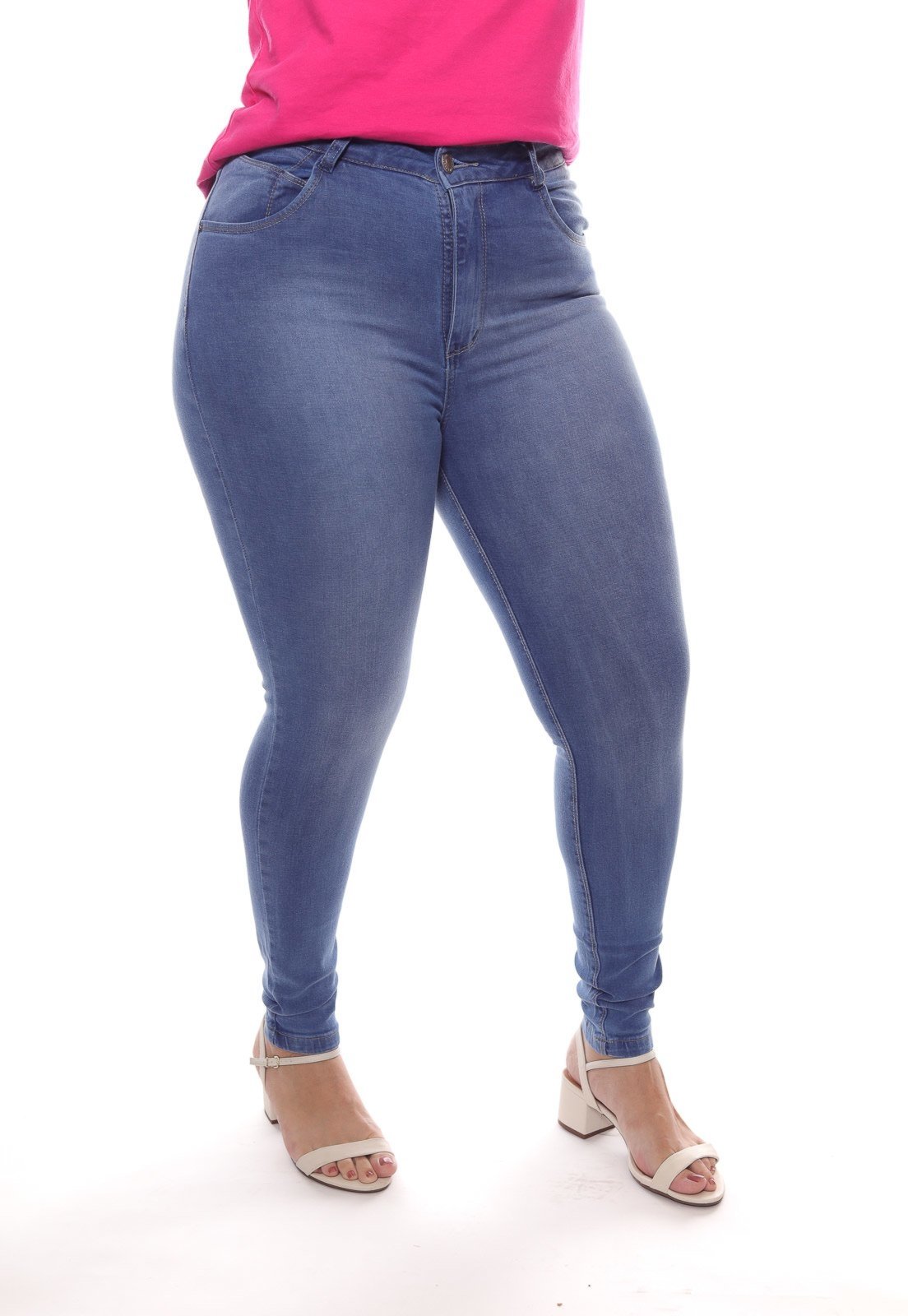 Calça Jeans Feminina Cigarrete Plus Size Crocker