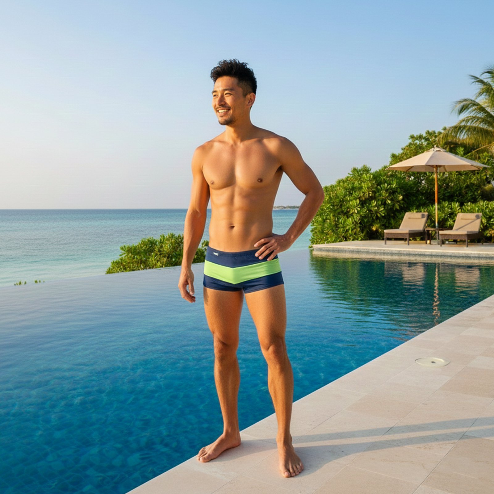 Sunga Boxer Triple Grigo Collection Verde