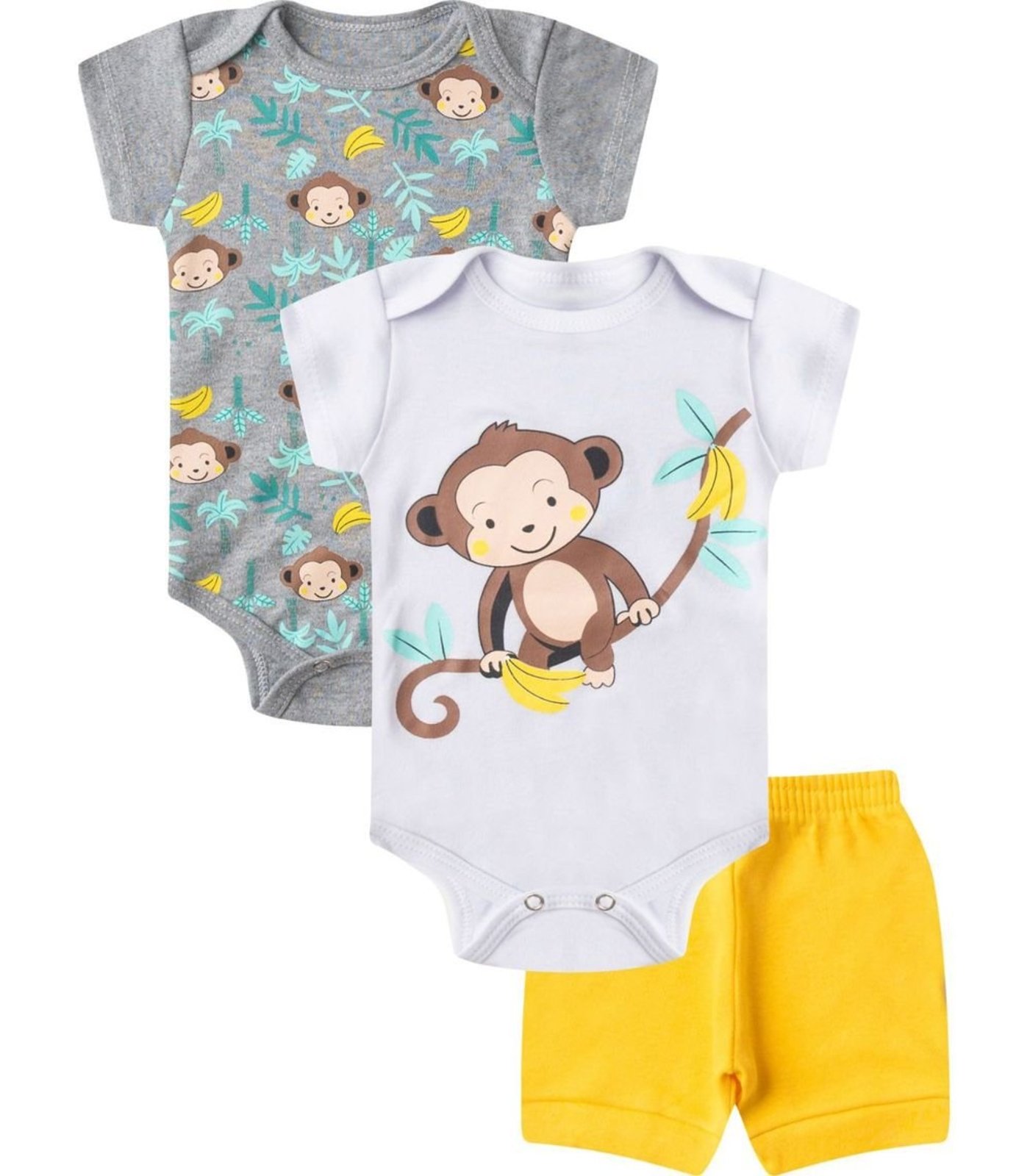 Infantil – Kit Body Curto 3 Peças Select Branco