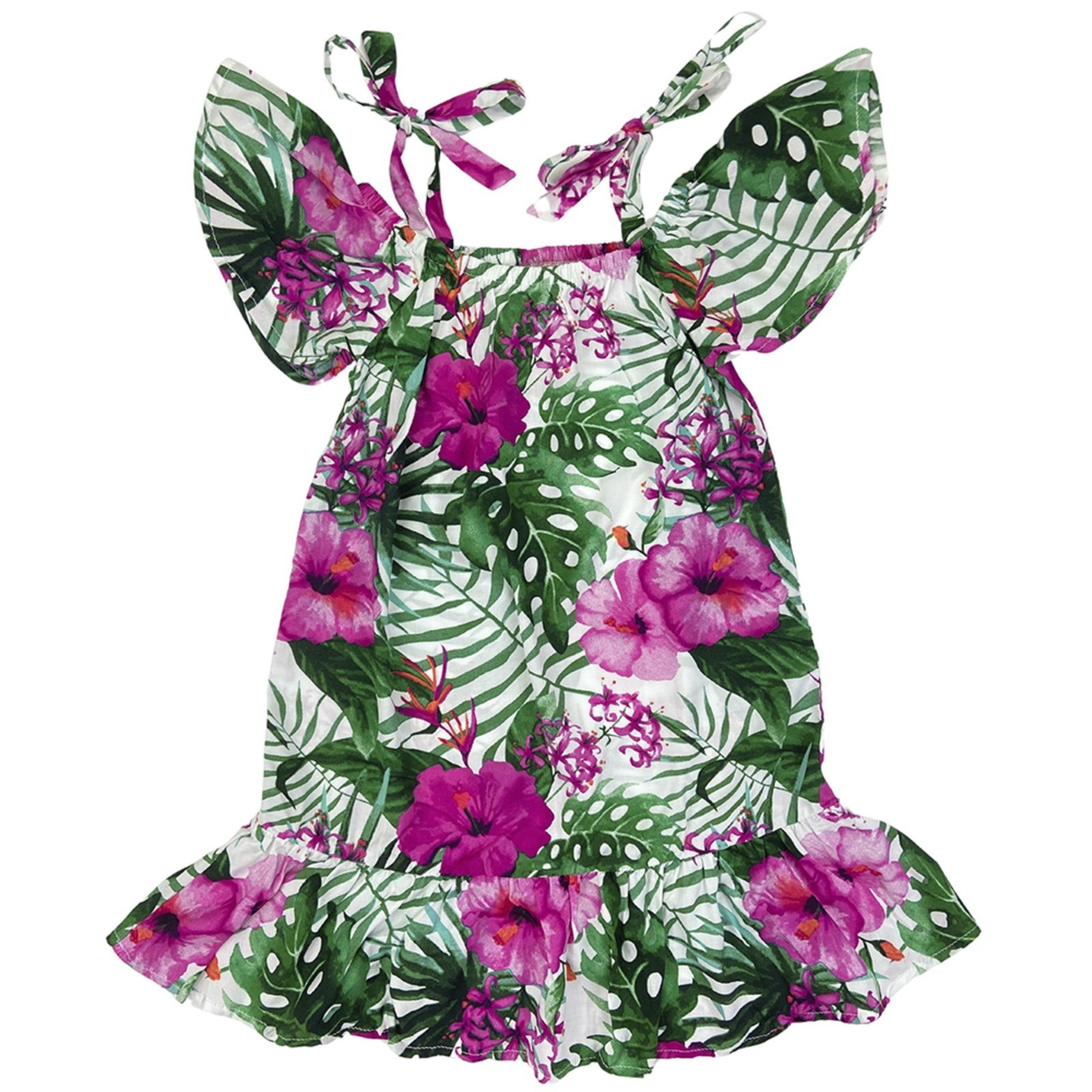 Infantil – Vestido Juvenil Look Jeans Viscose Estampada