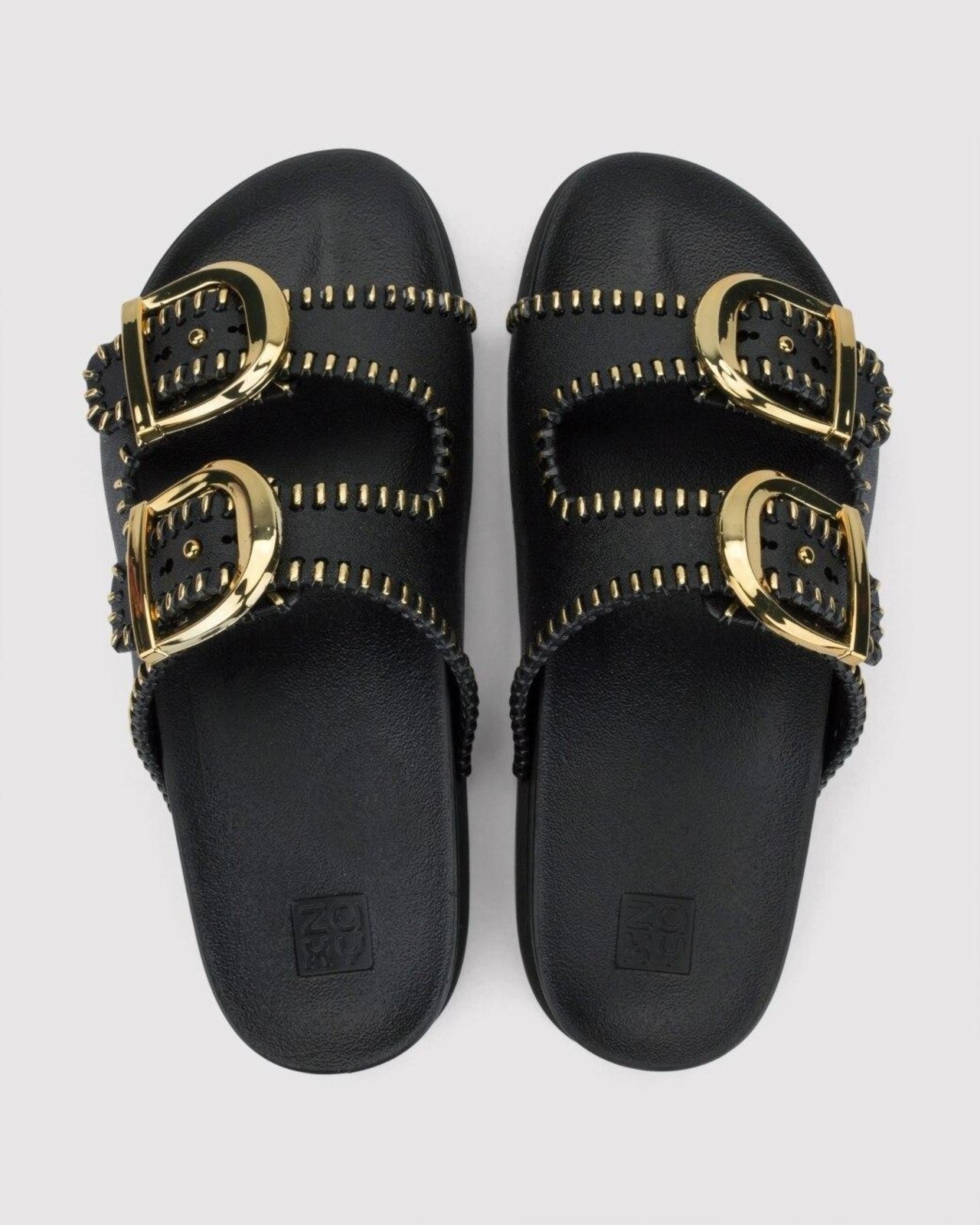 Chinelo Slide Feminino Zaxy Fire Preto