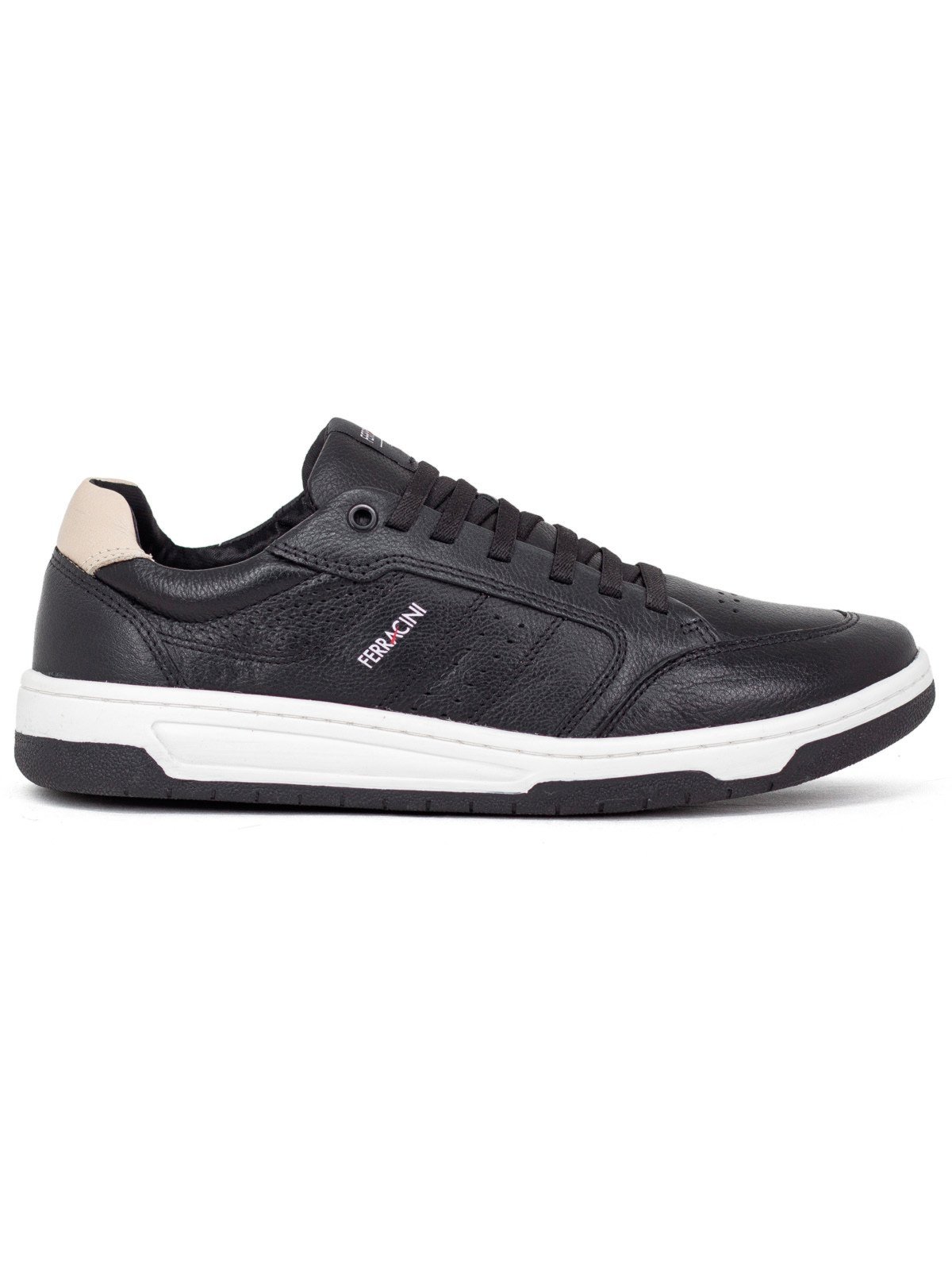 Tênis Masculino Ferracini 24h Casual Vox Conforto Cadarço Elástico Preto
