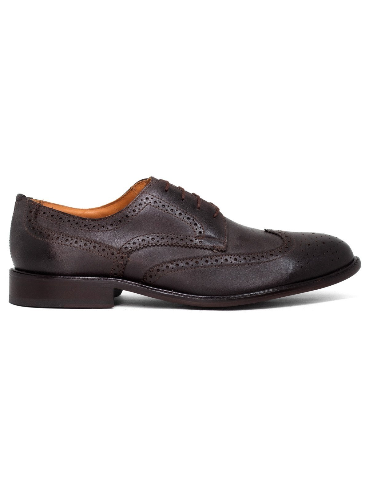 Sapato Social Masculino Oficina Reserva Brogue Nordic Marrom Escuro Café