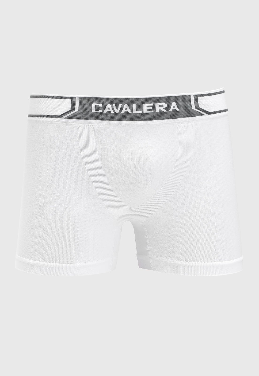 Vista 3 Kit 3 Cuecas Boxer Masculina Cavalera Sem Costura Branca branco Cavalera branco