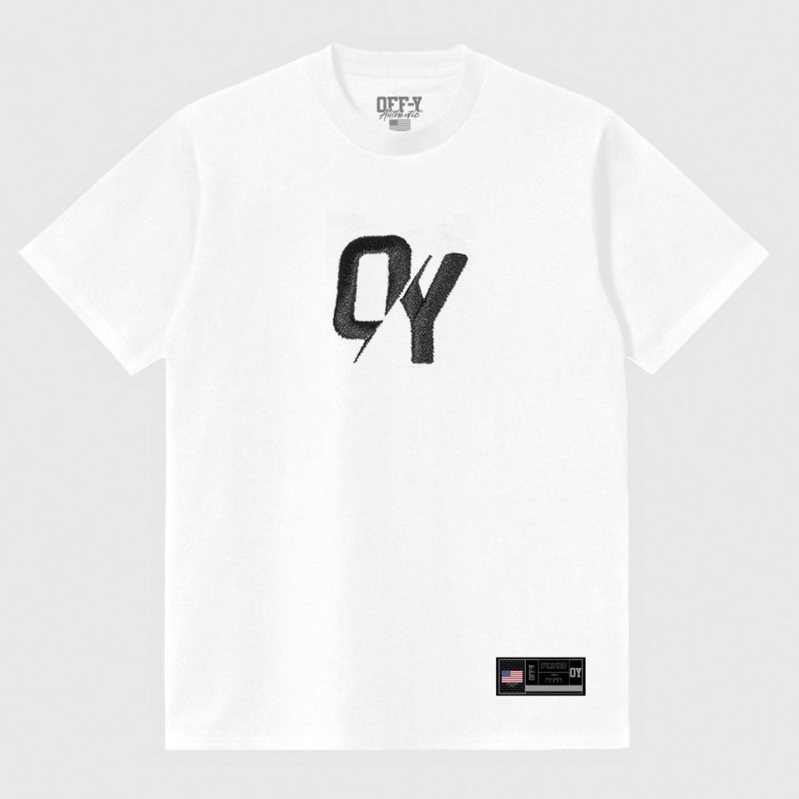 Camiseta Oversized Streetwear Simbol Branco Off-Y