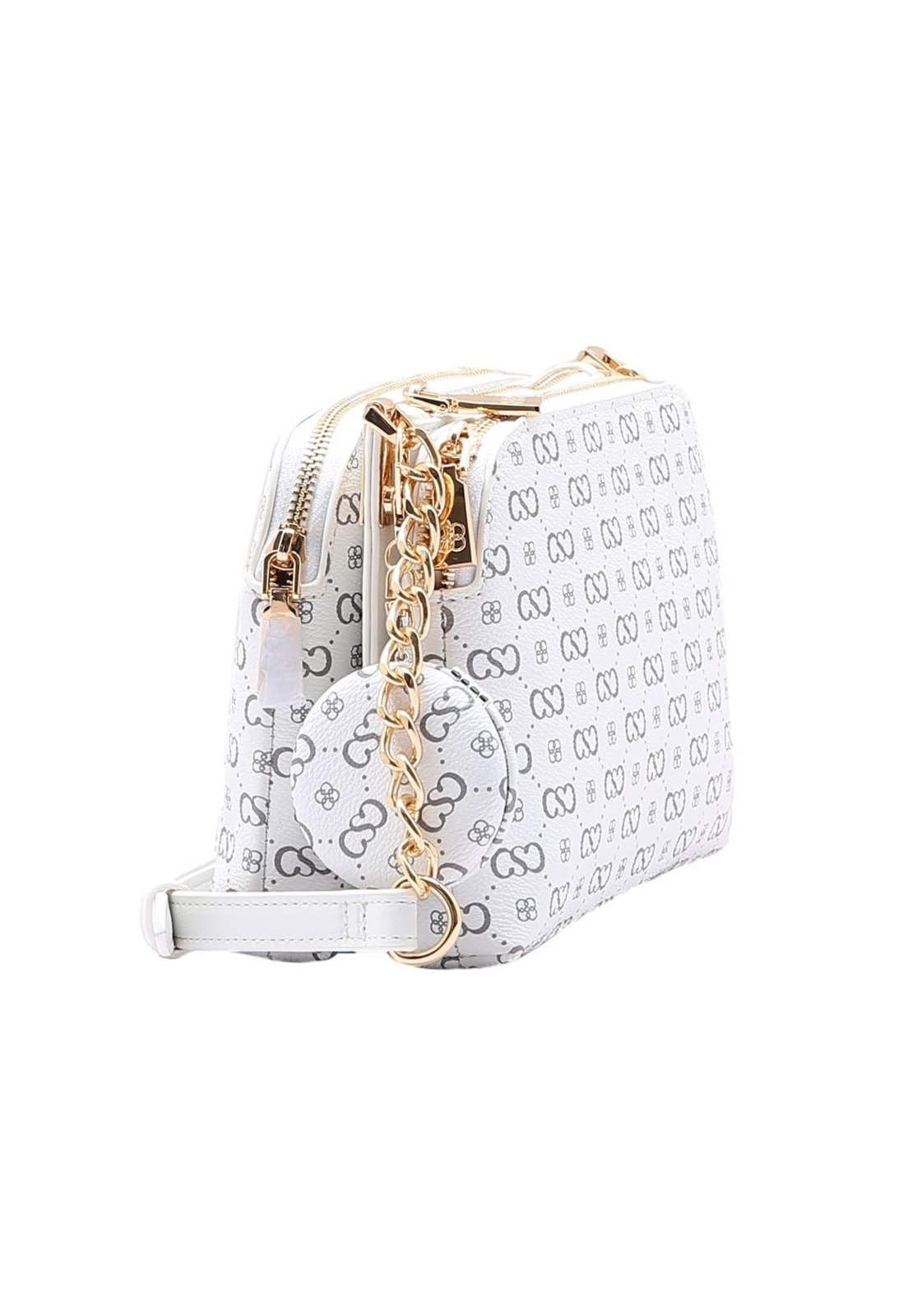 Vista 3 Bolsa Feminina Chenson Original Elegance Luxo Transversal 3485088 café Chenson café