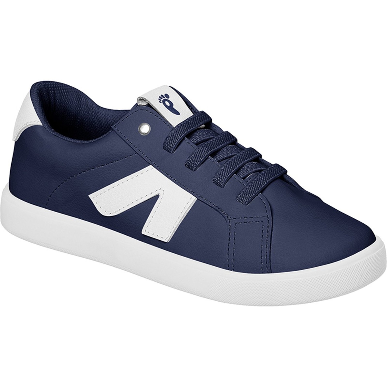 Vista 2 Infantil - Tênis Ortopasso Casual Menino Branco Preto Estilo V azul marinho Ortopasso azul marinho