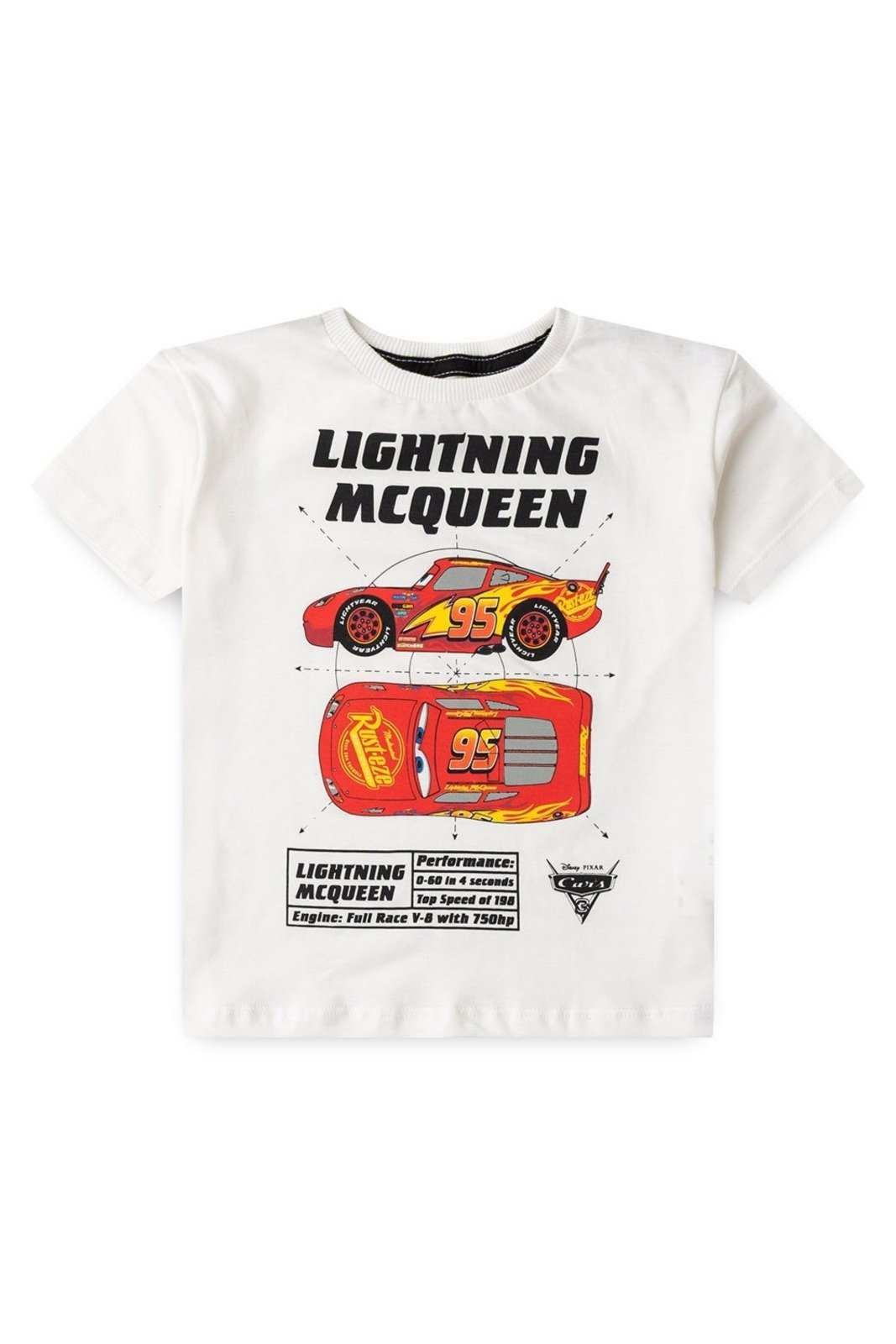 Vista 3 Infantil - Camiseta Bem Vestir Masculina Mcqueen Off White Disney off-white white Disney off-white white