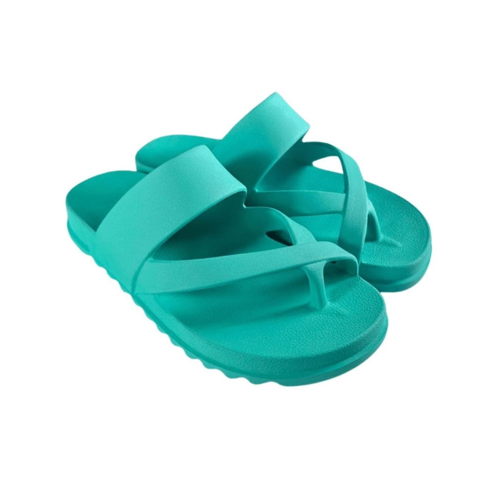 Chinelo Feminino Casual Veritimo Sandália Papete Nuvem Leve Conforto Moda Azul Turquesa