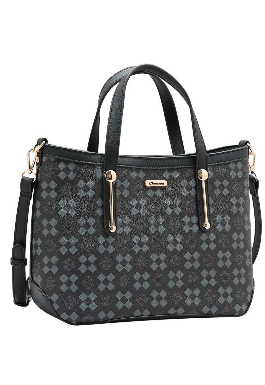 Bolsa Feminina Chenson New Elemento Gráfico 3485294 Preto