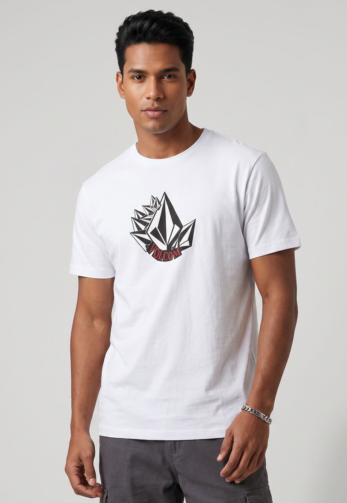 Camiseta Masculina Volcom Silk Shmoot Branca