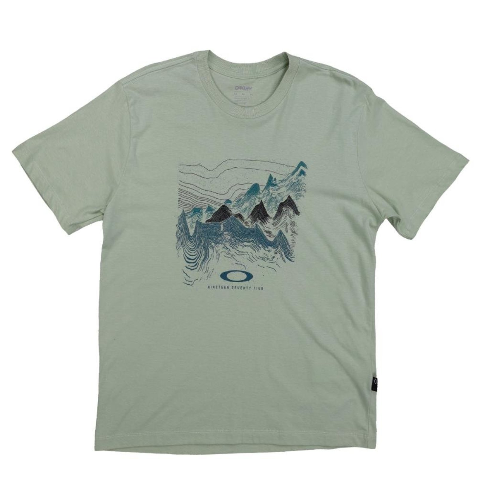 Camiseta Oakley Outline Mountains SS Tee Eucalyptus - Eucalyptus - G Verde