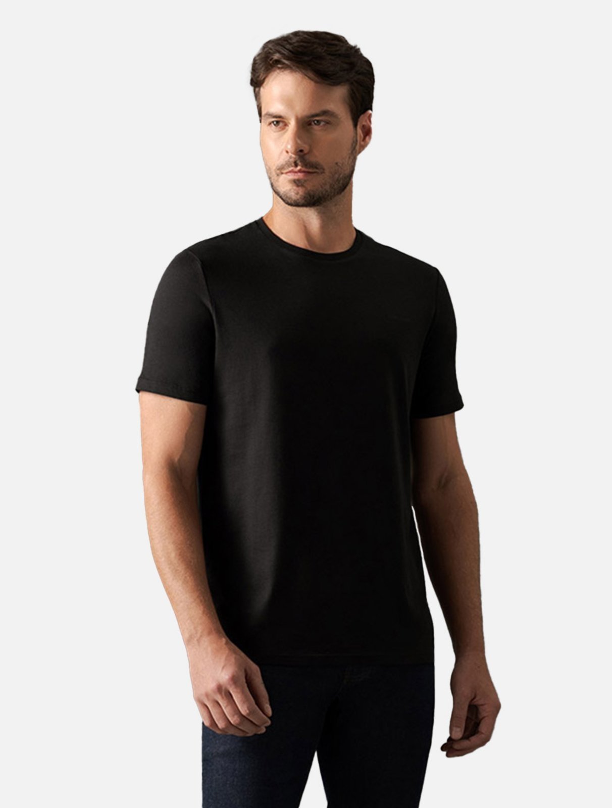 Camiseta Calvin Klein Masculina Regular Liquid Touch Preta