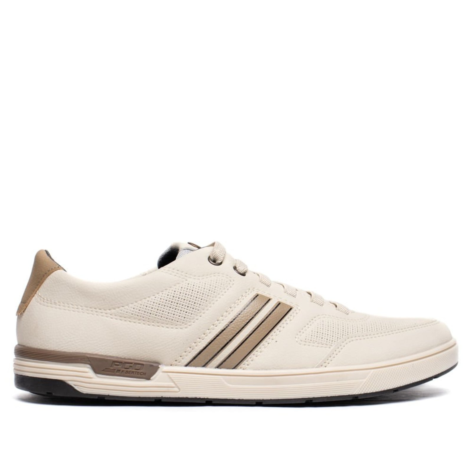 Sapatênis Masculino Pegada Microfibra Off White/Bege