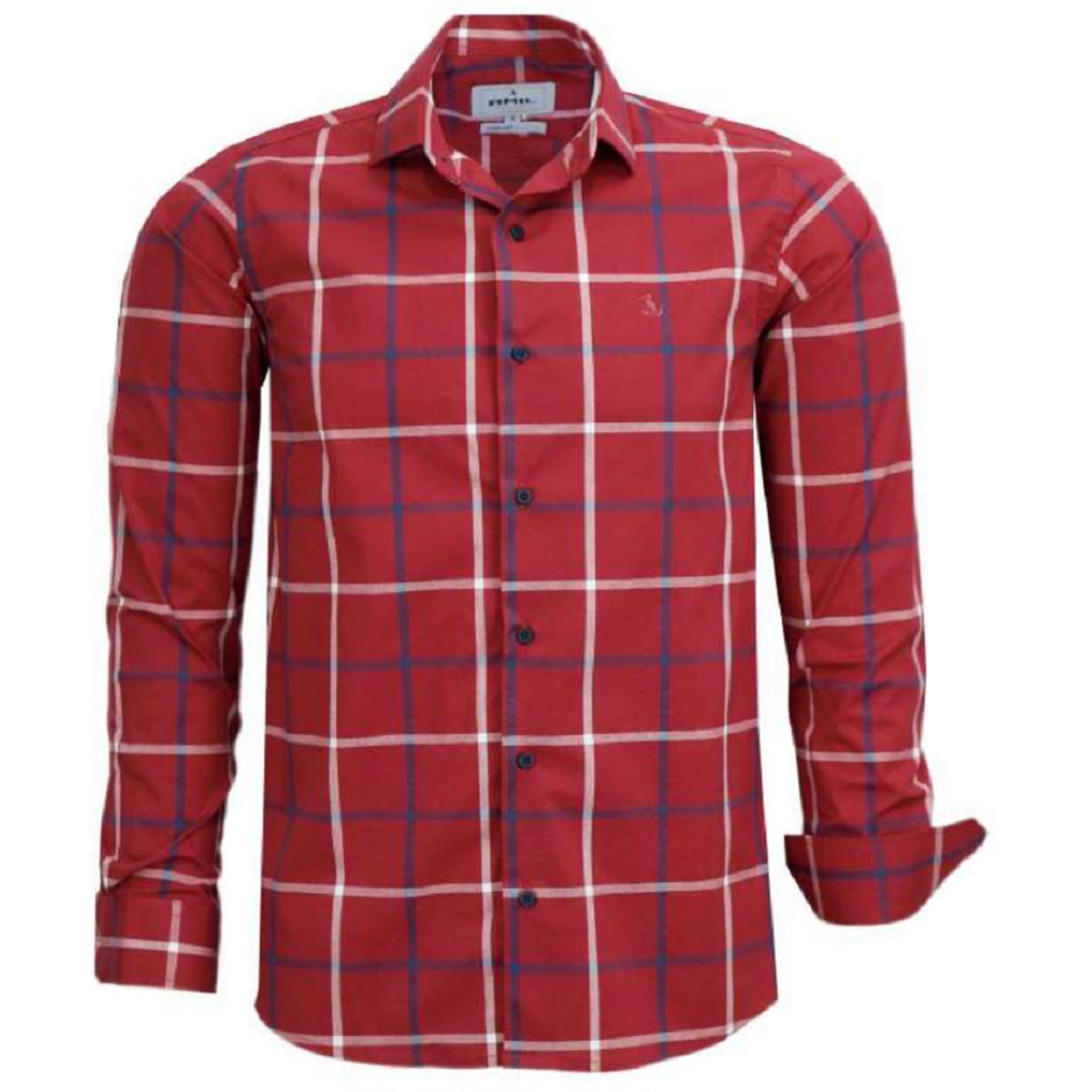 Camisa Xadrez Manga Longa De Algoão Original Amil C5