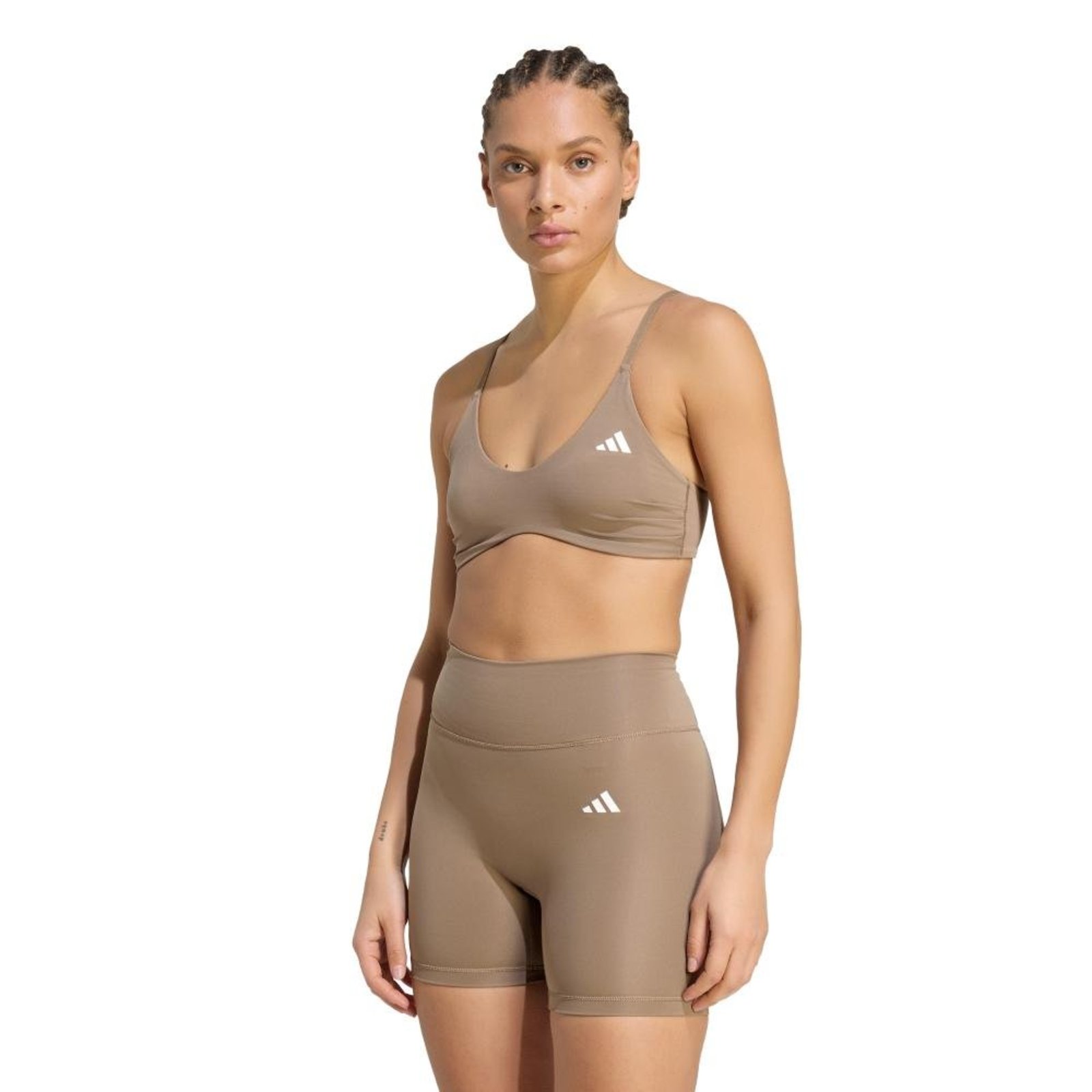 Top Esportivo Suporte Leve Optime Essentials Workout adidas Performance Bege