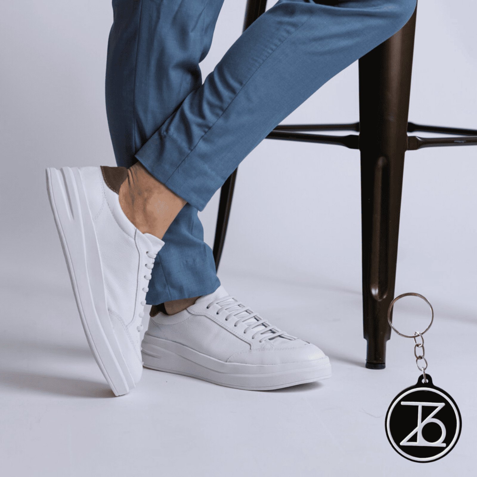 Tênis Sapatênis Casual Masculino Matteo Thezb Couro Legítimo Conforto Leve + Brinde Chaveiro Thézb