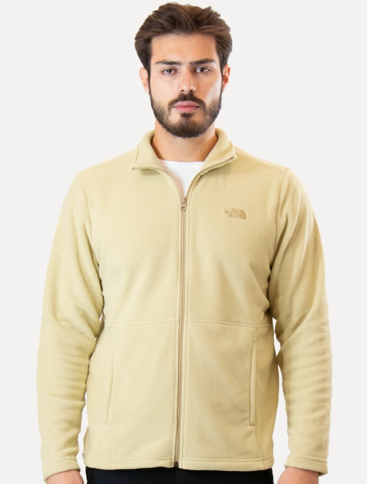 Blusa The North Face Fleece TKA 100 Glacier Full Zip Cáqui
