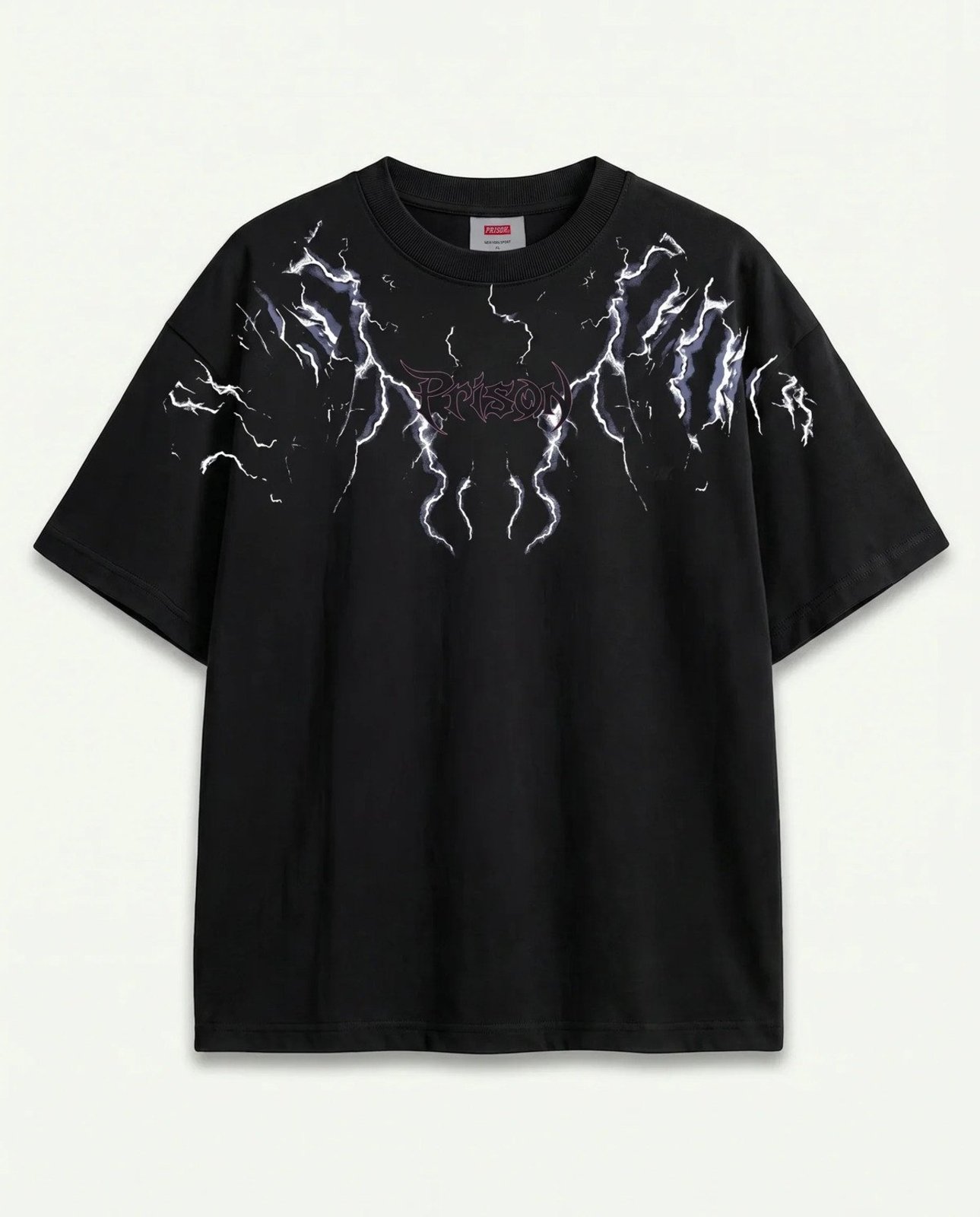 Camiseta Oversized Lightning Preta