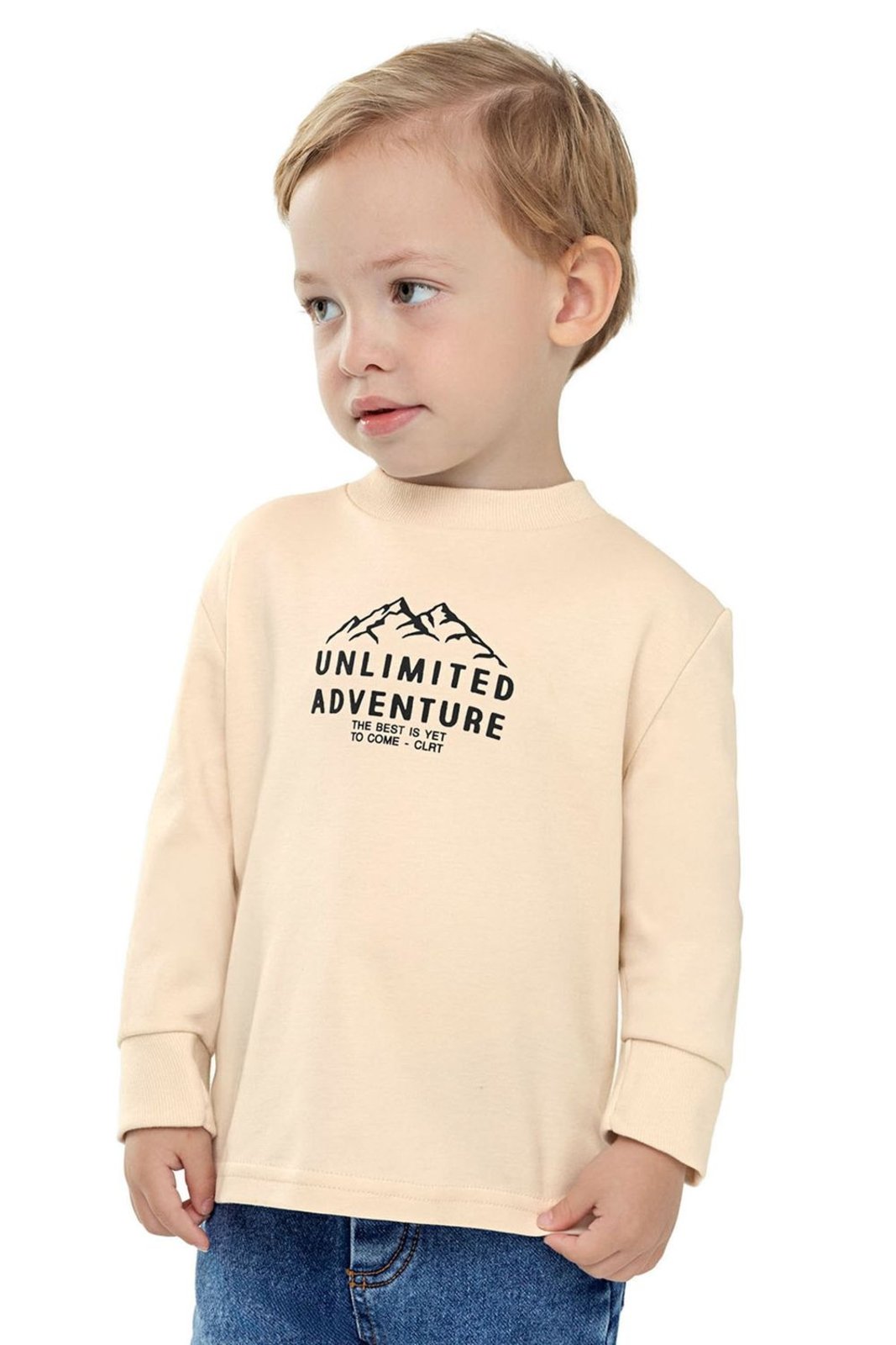 Infantil - Camiseta Menino Adventure Colorittá Bege