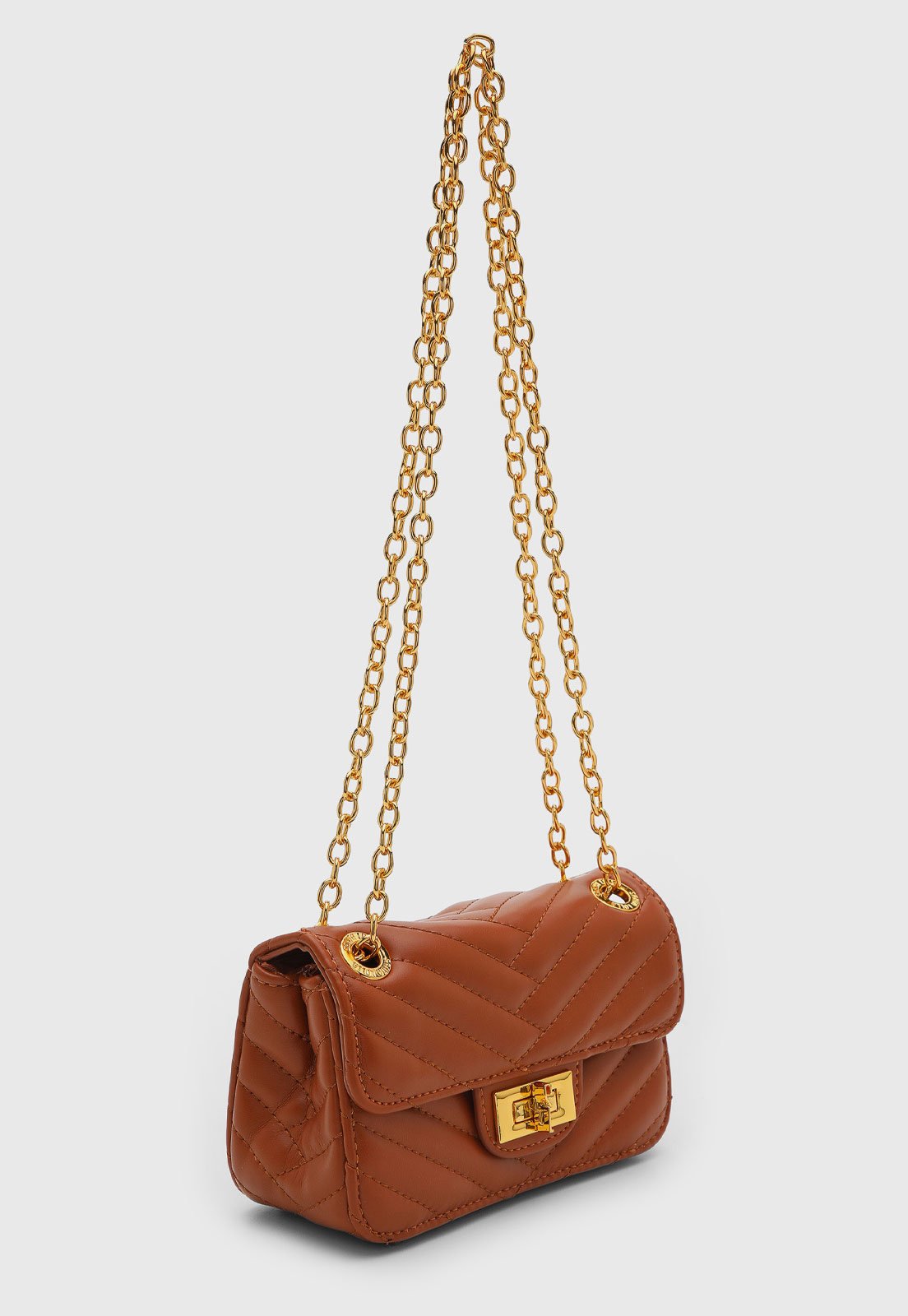 Vista 3 Bolsa Feminina Santa Lolla Matelassada caramelo Santa Lolla caramelo