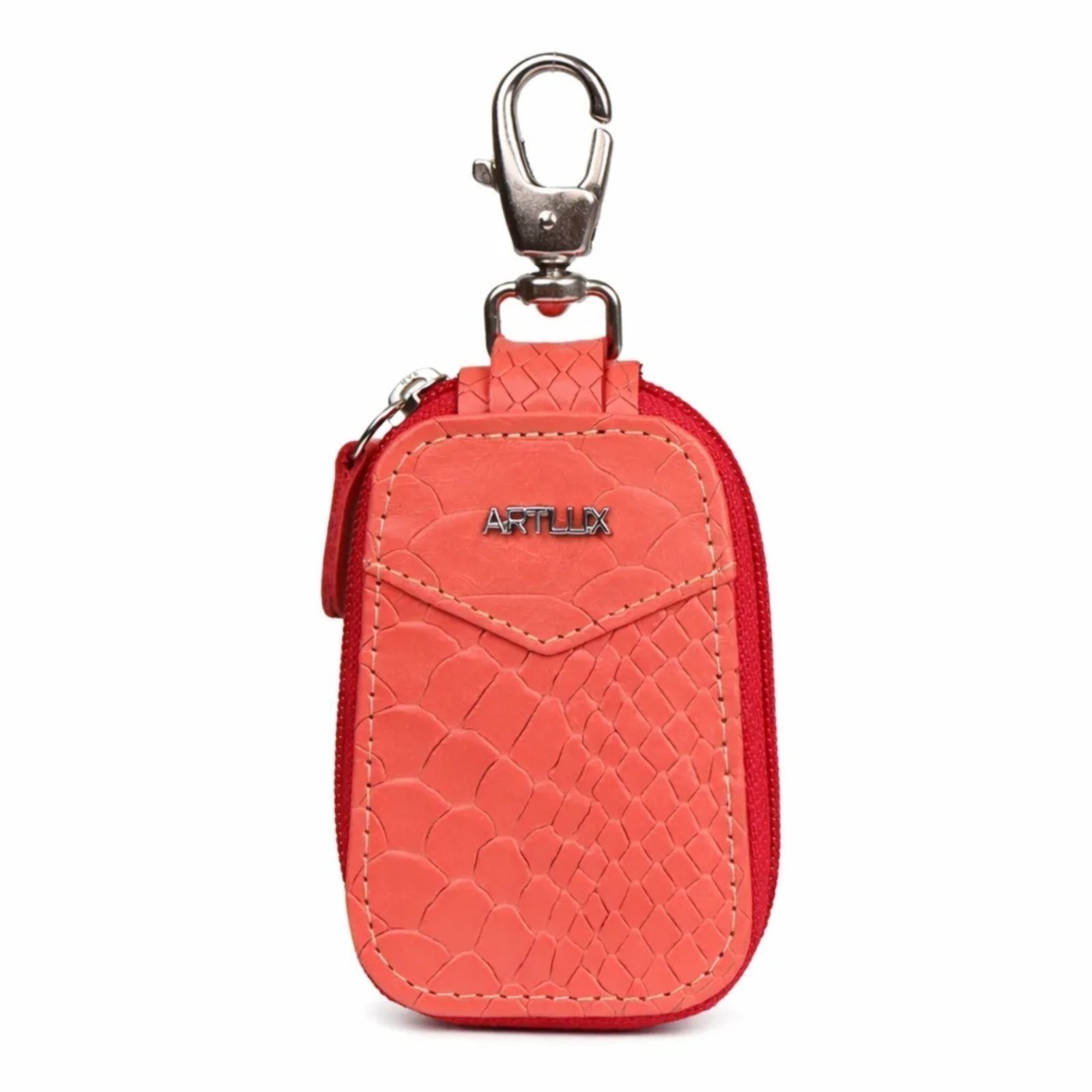 Porta Chaves em Couro Artlux 3090 Coral