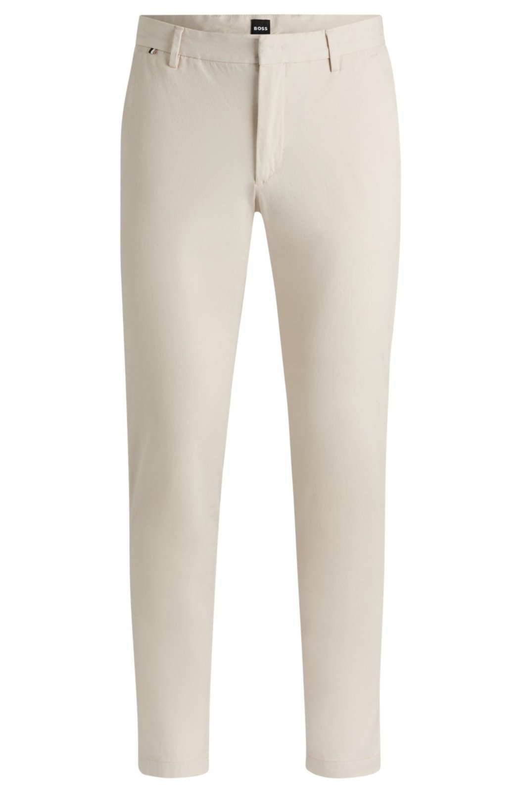 Calças Slim-fit Em Algodão Elástico