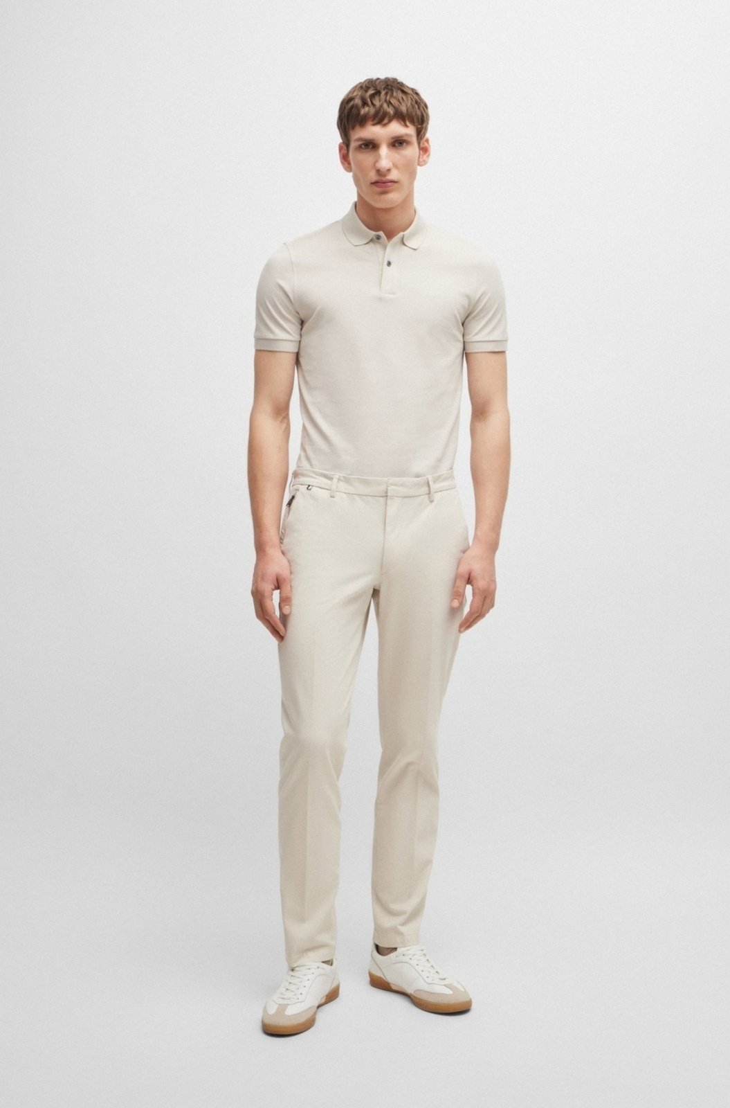 Vista 3 Calças Slim-fit Em Algodão Elástico Boss branco Boss branco
