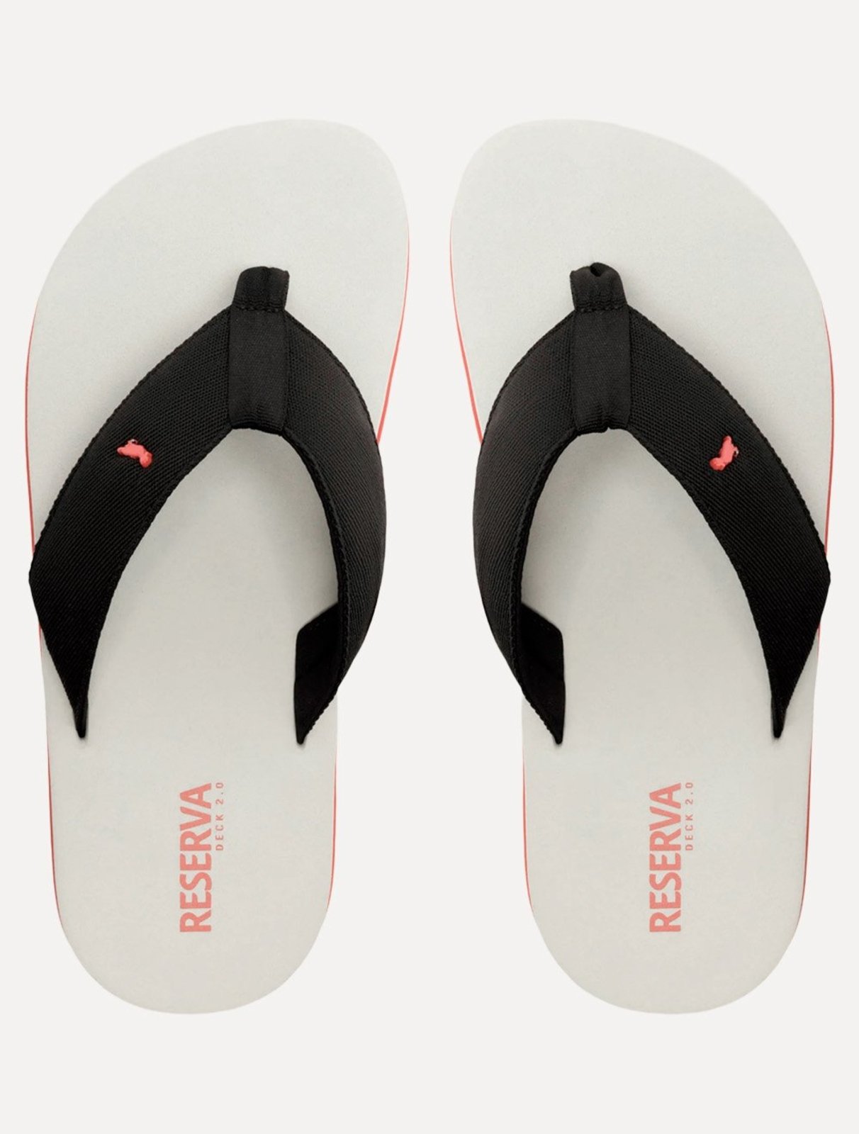 Chinelo Reserva Masculino RSV Deck 2.0 Red Detail Preto