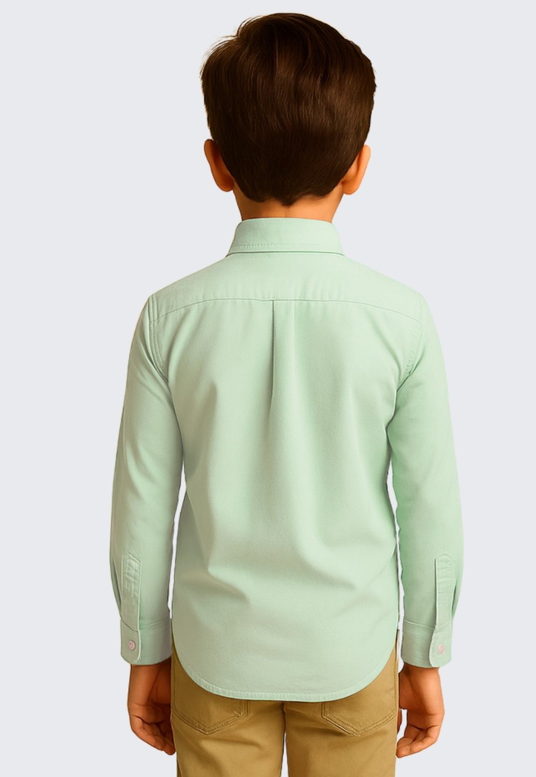 Vista 3 Infantil - Camisa Social Masculina Manga Longa Daze Modas Água verde Daze Modas verde