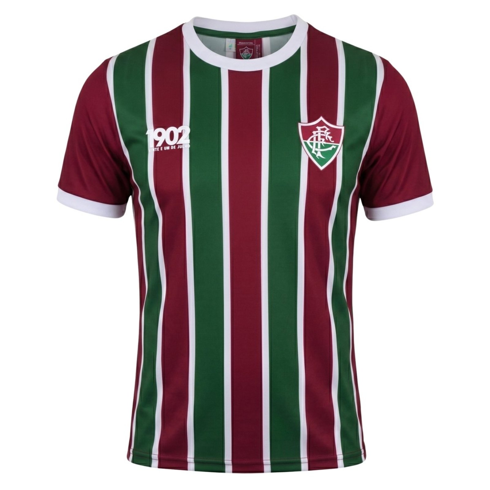 CAMISA FLUMINENSE ATTRACT MASCULINO ADULTO GRENA, VERDE E BRANCA