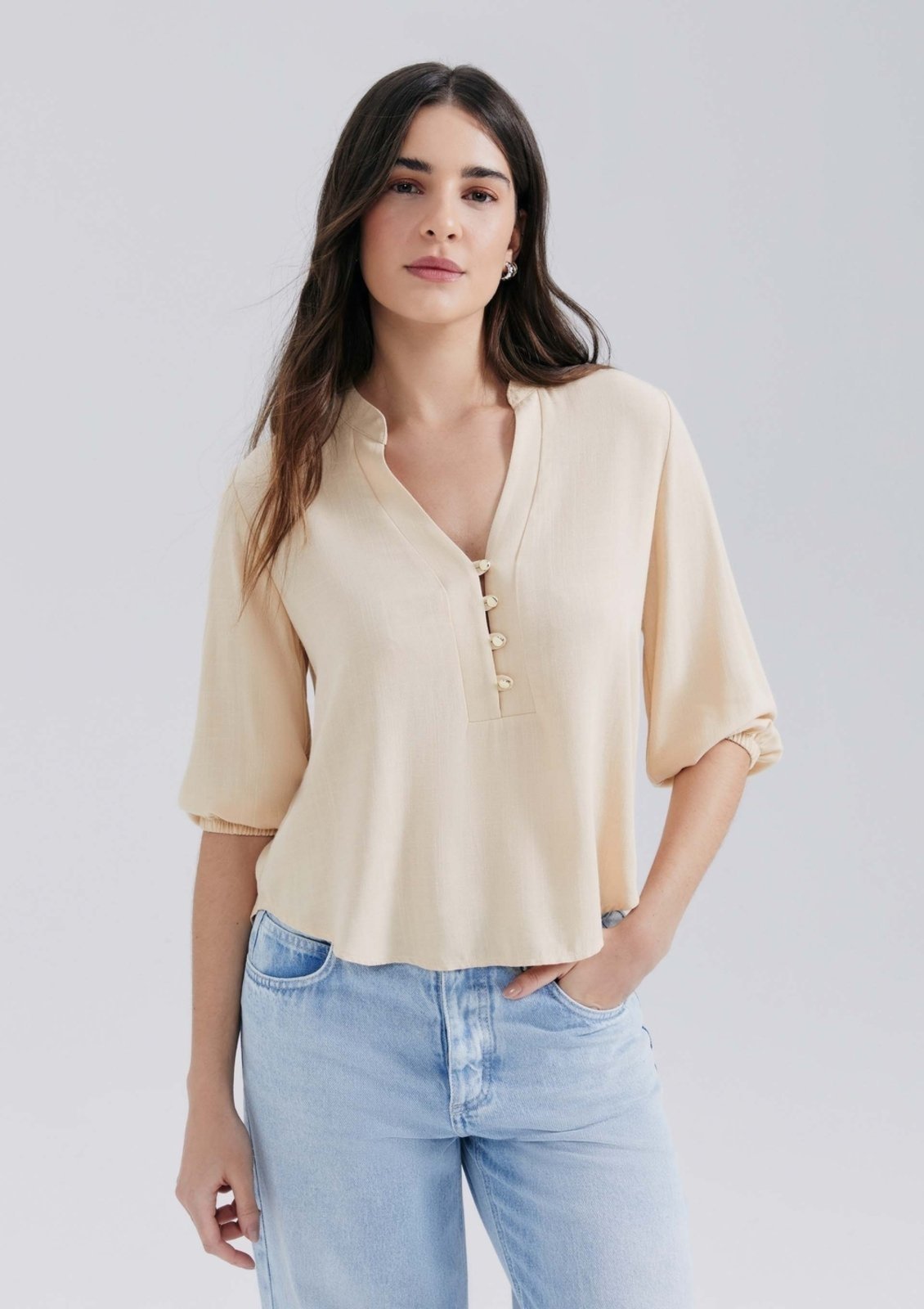 Blusa Feminina Reta Manga Bufante Hering