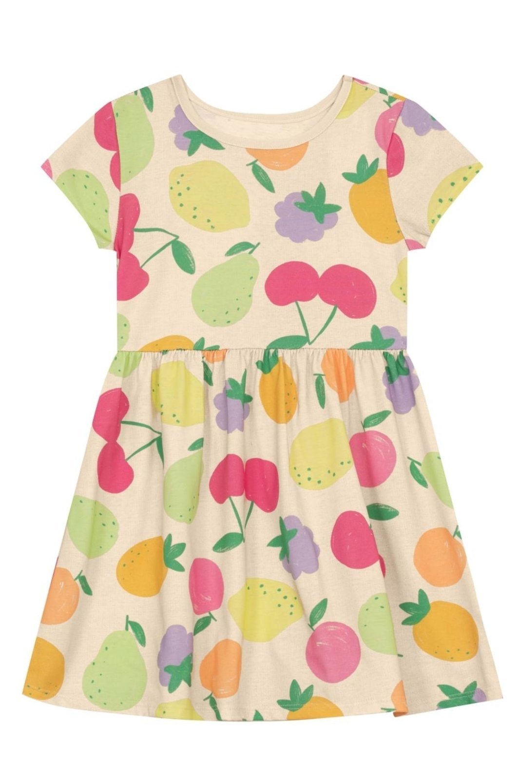 Vista 2 Infantil - Vestido menina frutinhas Brandili -Natural nude natural Brandili nude natural