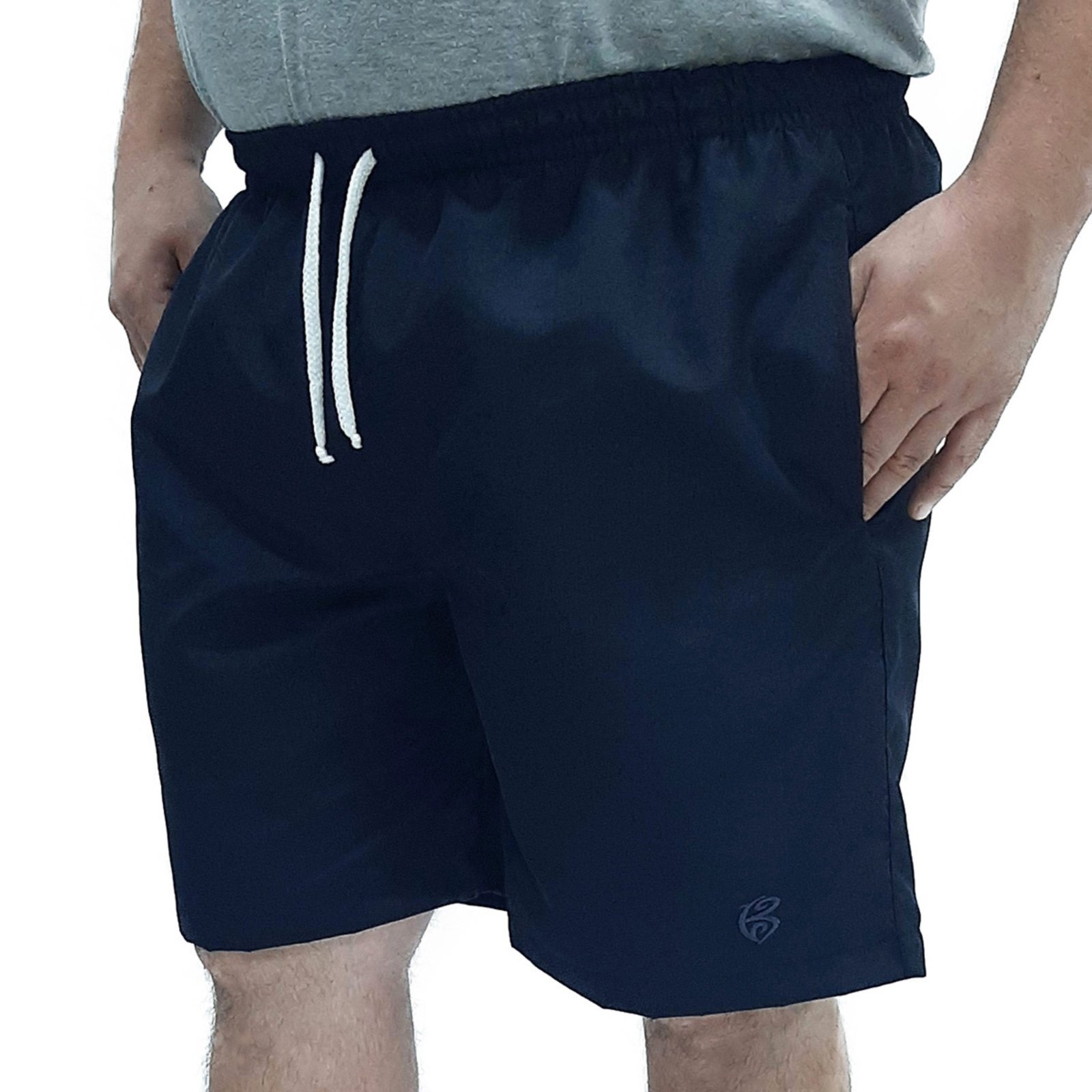 Short Bermuda Tactel Extra Grande Plus Size Verão Praia Azul