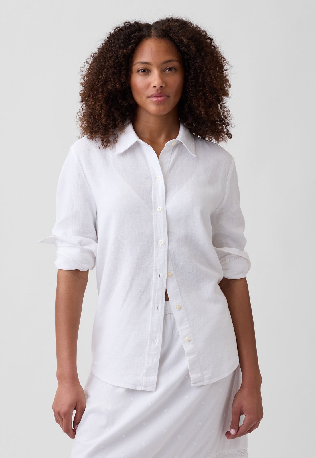 Camisa Feminina GAP Linho Easy Branca