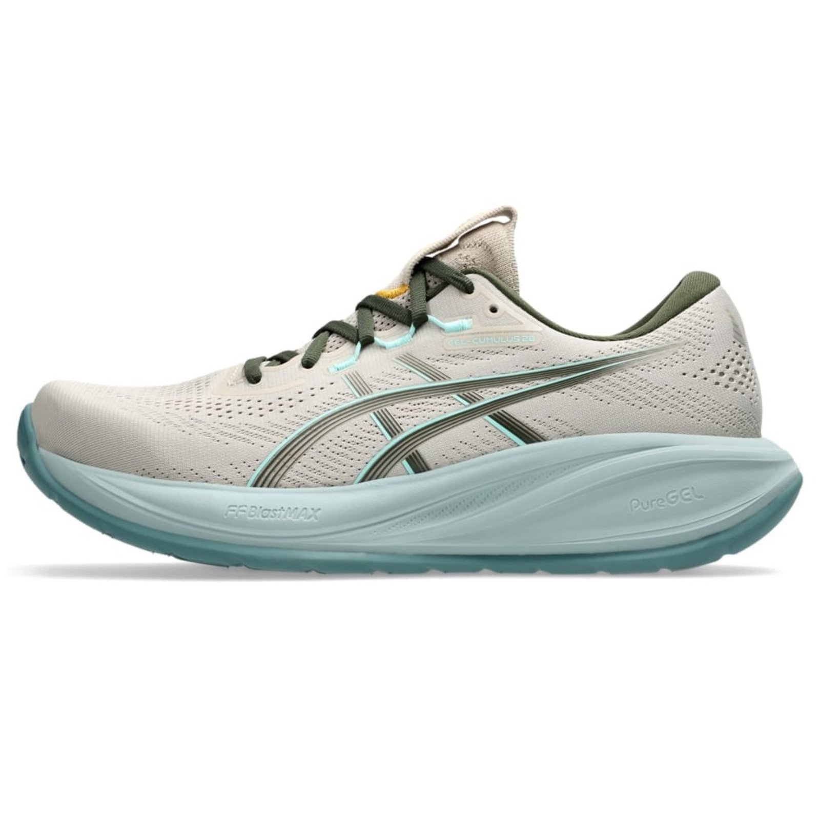 Tênis ASICS GEL-Cumulus 28 - Masculino - Bege/Verde
