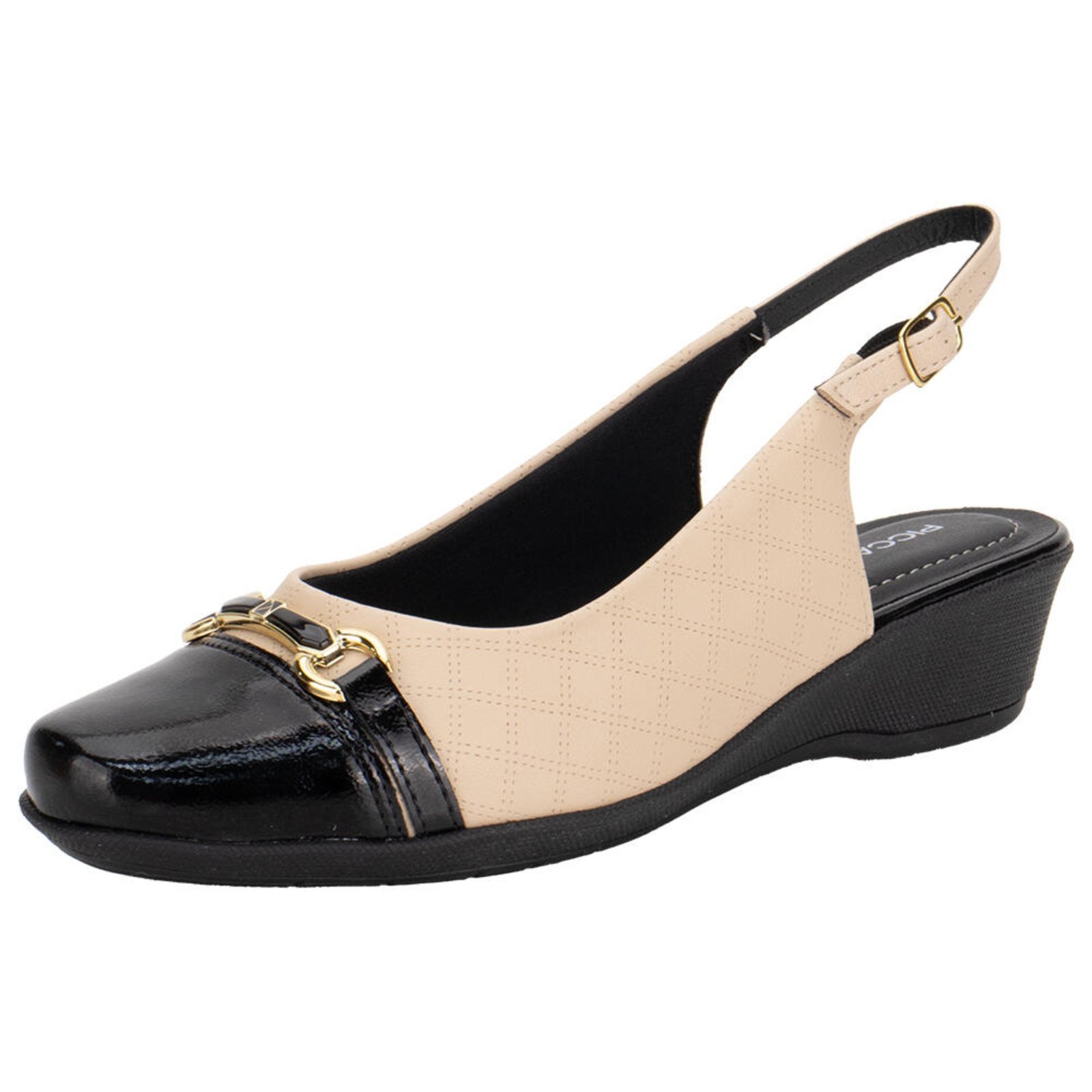 Sapato Feminino Anabela Piccadilly 143246 0083246 Bege
