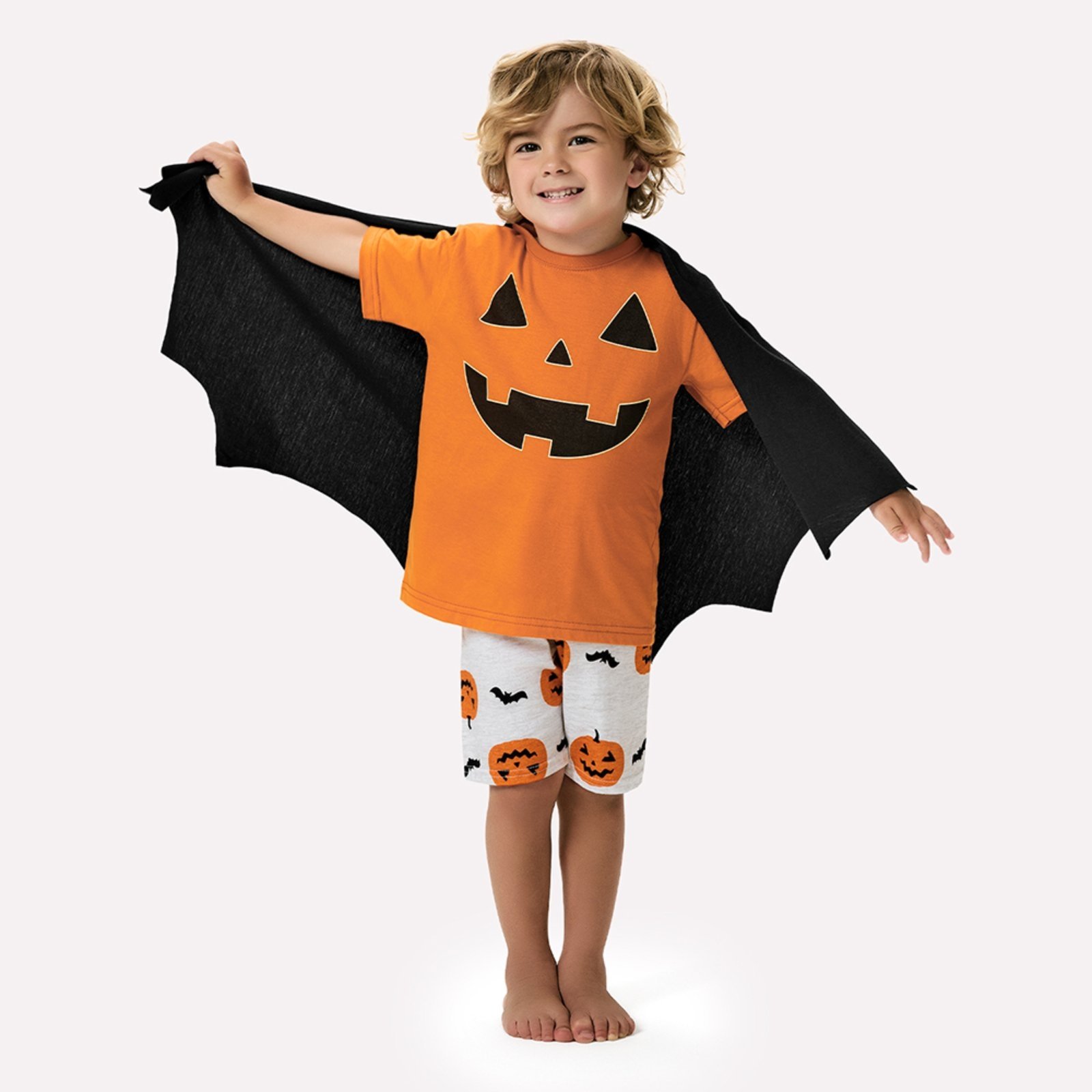Vista 2 Pijama Menino Halloween Kyly cinza Kyly cinza