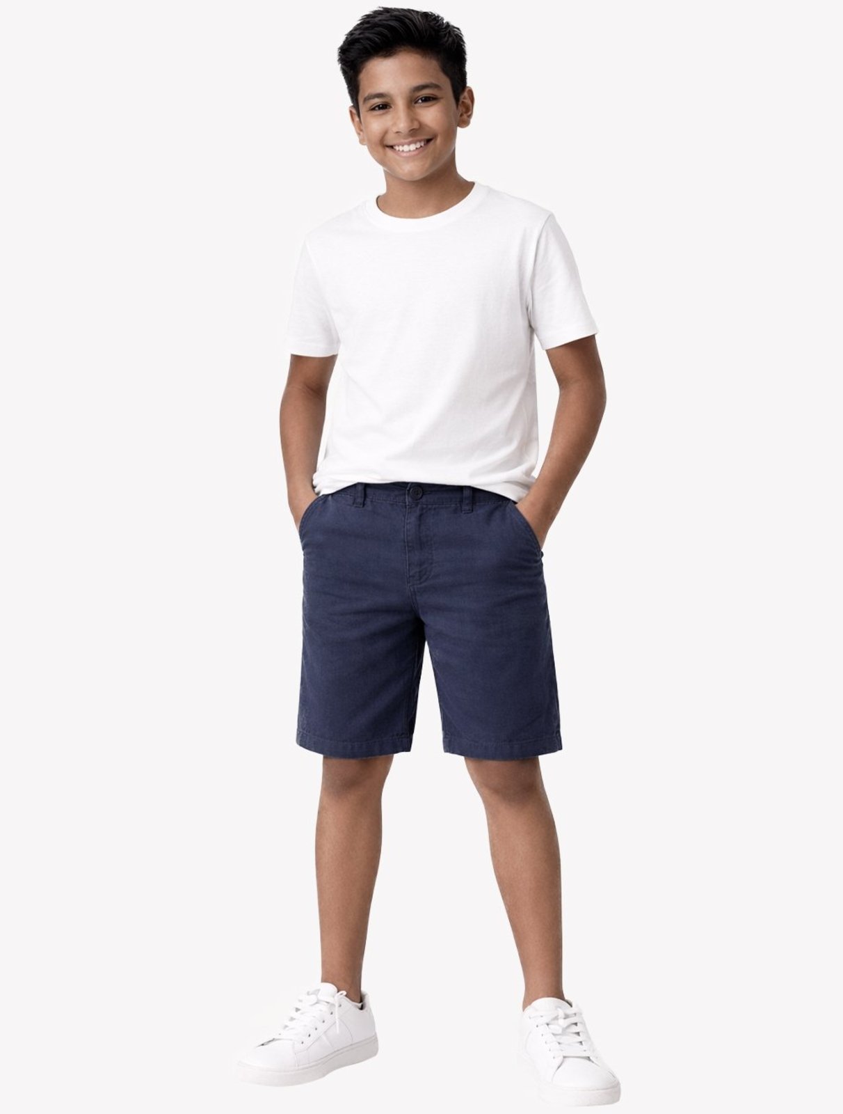 Infantil - Bermuda Calvin Klein Color Chino Azul Marinho