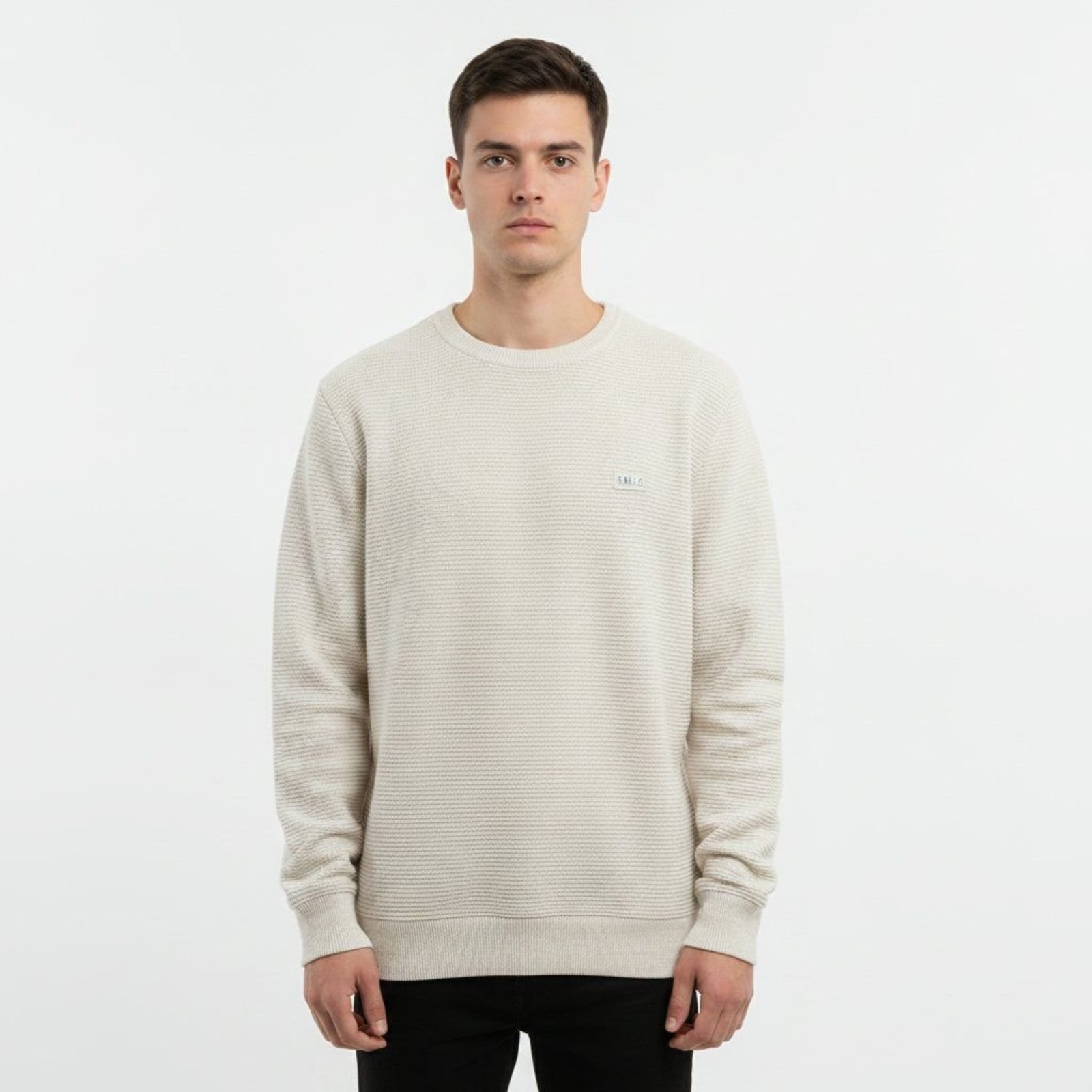 Suéter Tricot Sallo Slim Bege 0006 - Bege - Sallo