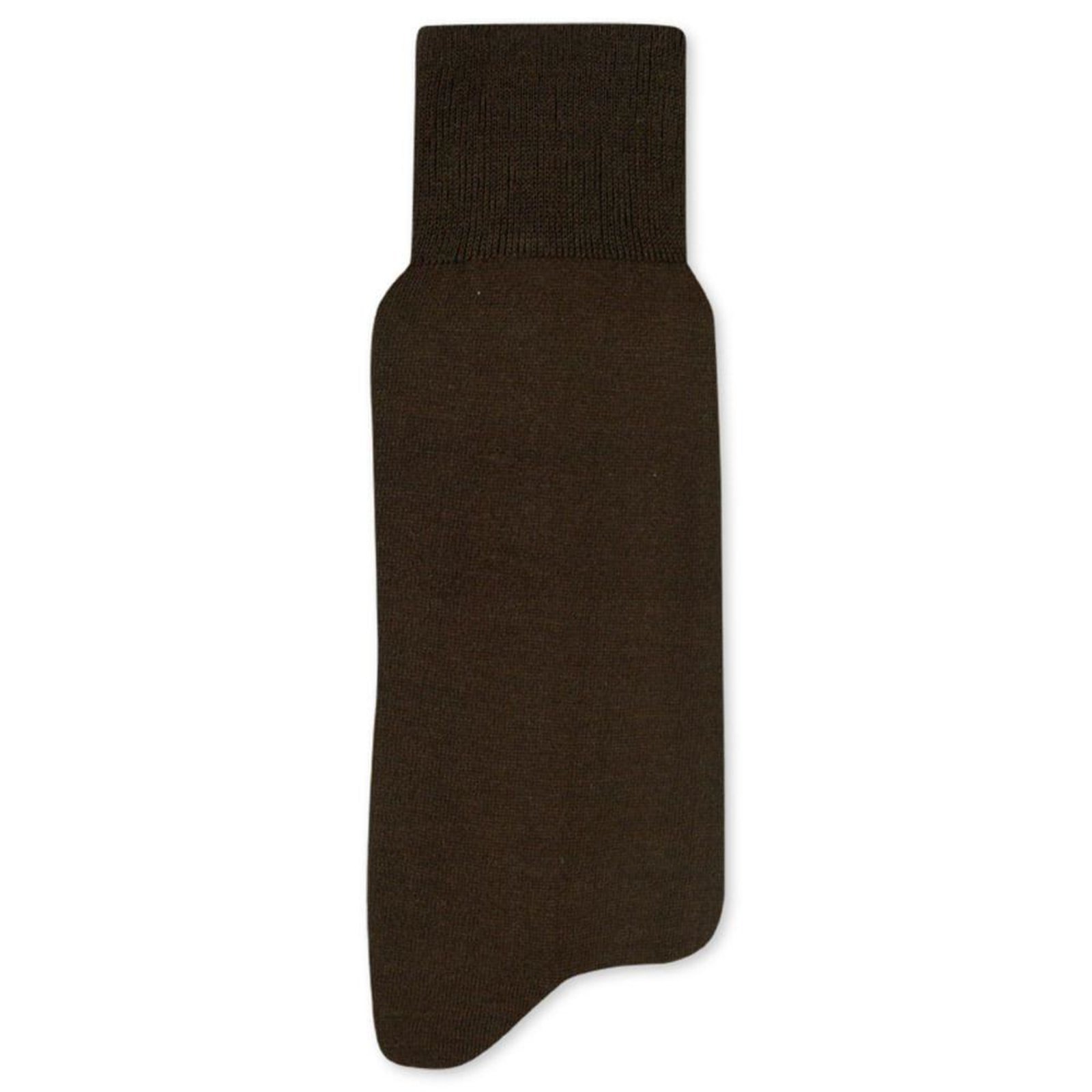 Vista 2 Meia Social Cano Longo Mash Masculina Lisa Algodão Punho marrom MASH marrom