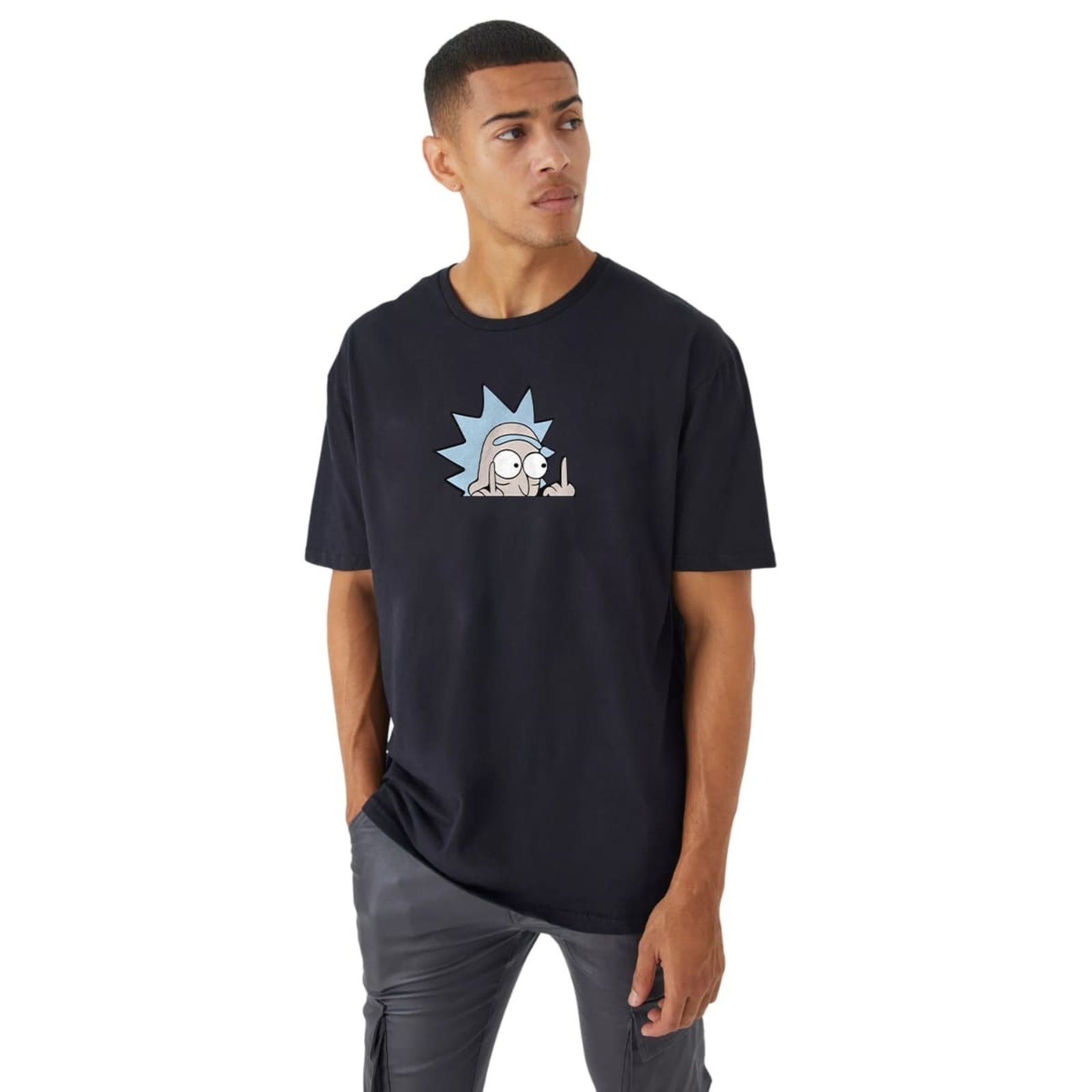 Camiseta Preta Grande Oversized Rick Bravo DNV