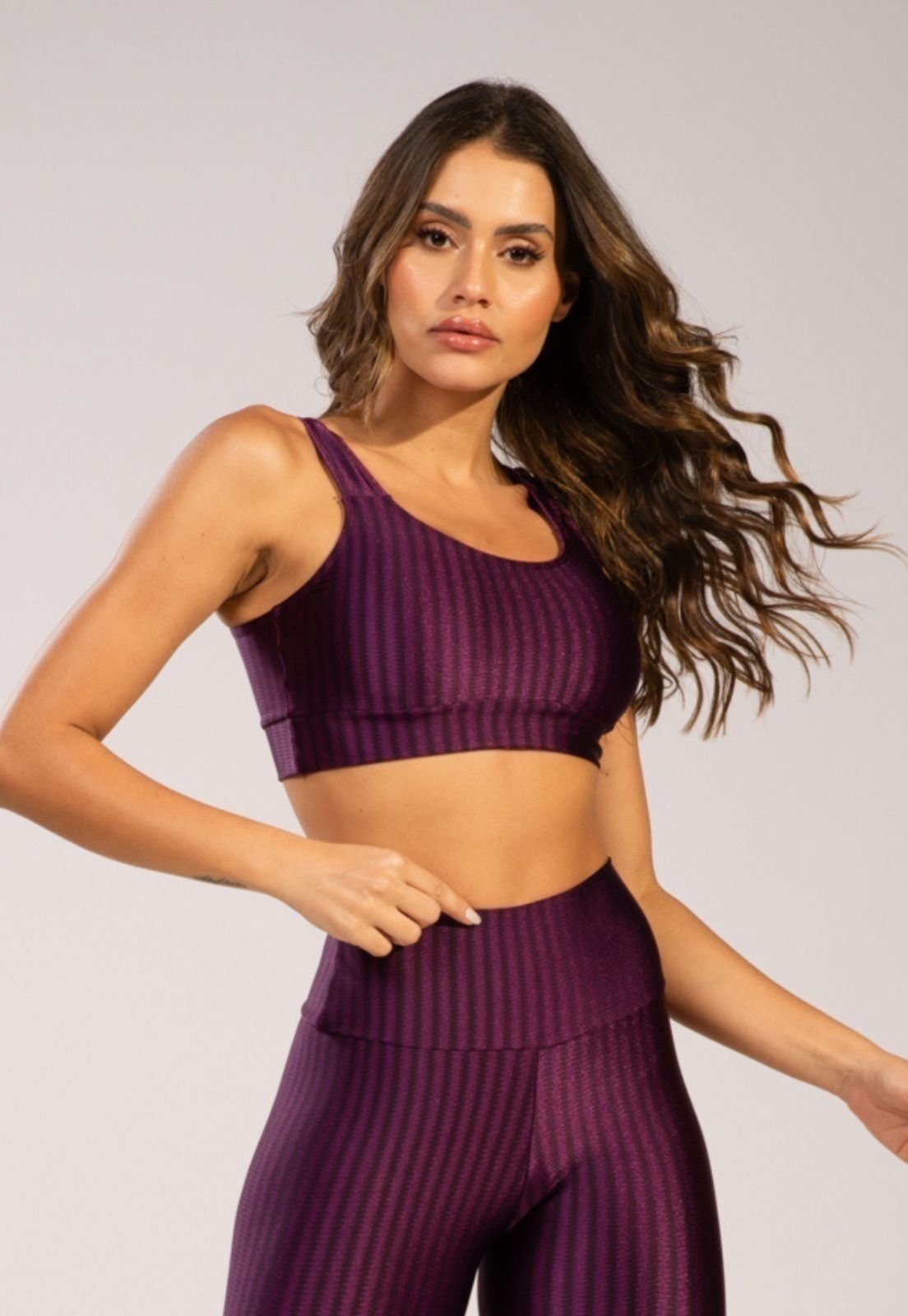 Top Fitness 3d WLS Modas Com Bojo Removível New Zig Roxo