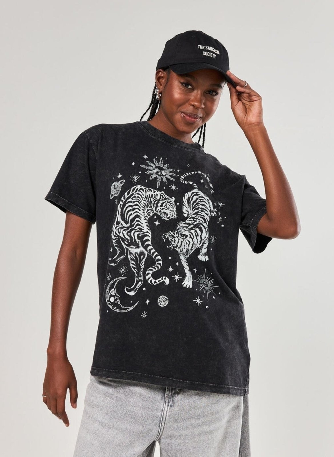 Camiseta Oversized Marmorizada Tigres