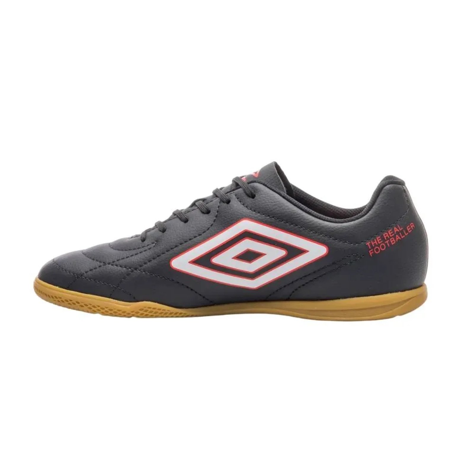 Vista 3 Chuteira Futsal Umbro Class Footballer-Preta preto Umbro preto