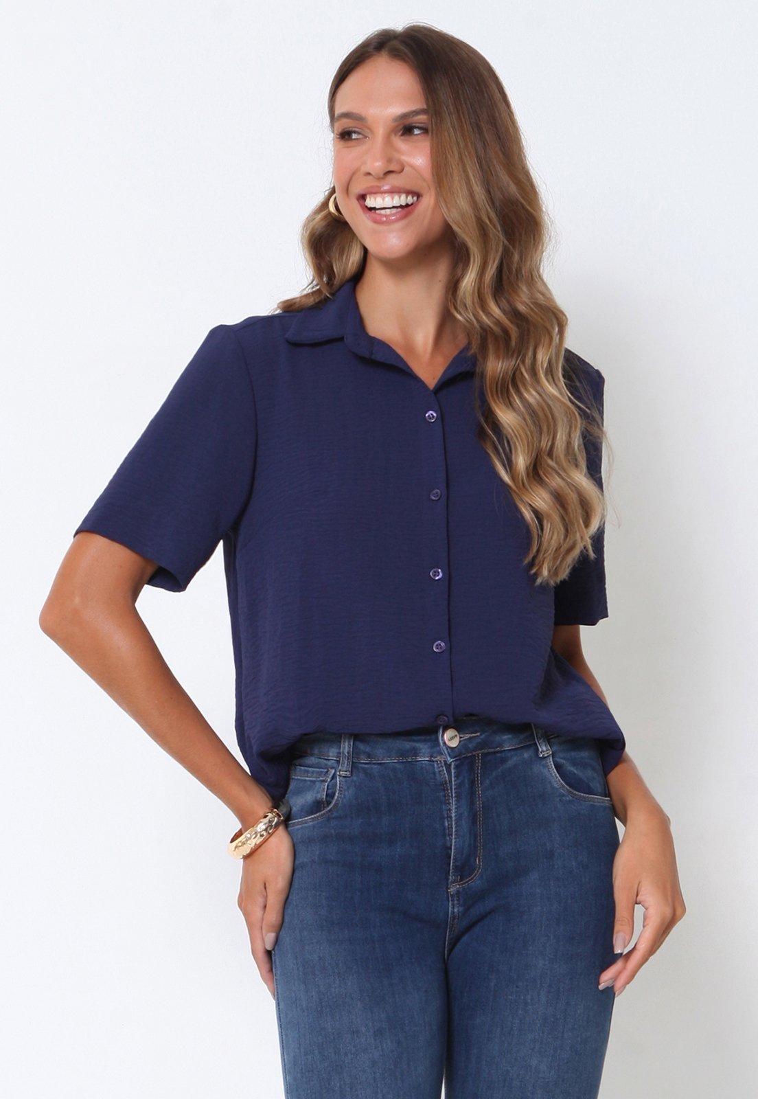 Camisa Intens Manga Curta Air Flow Azul