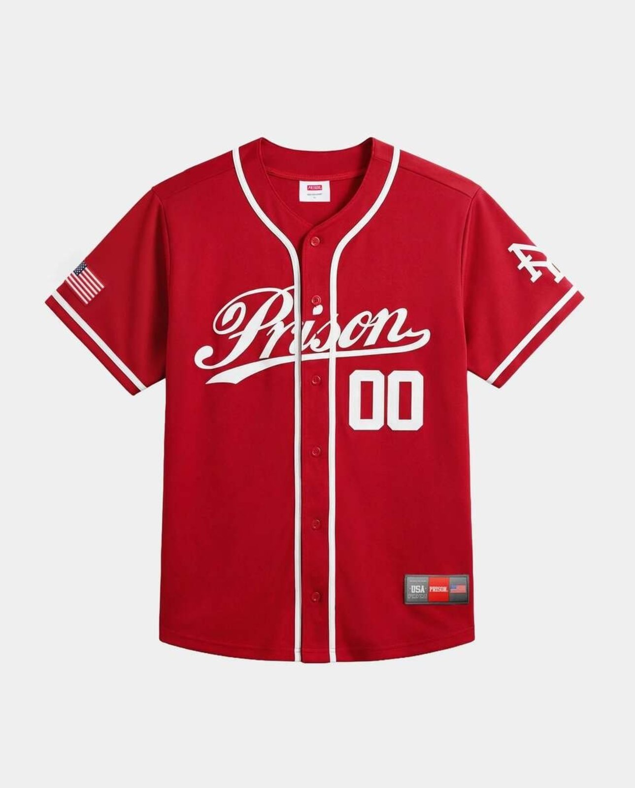 Camiseta Baseball Yankees 00 Prison Vermelha Vermelho