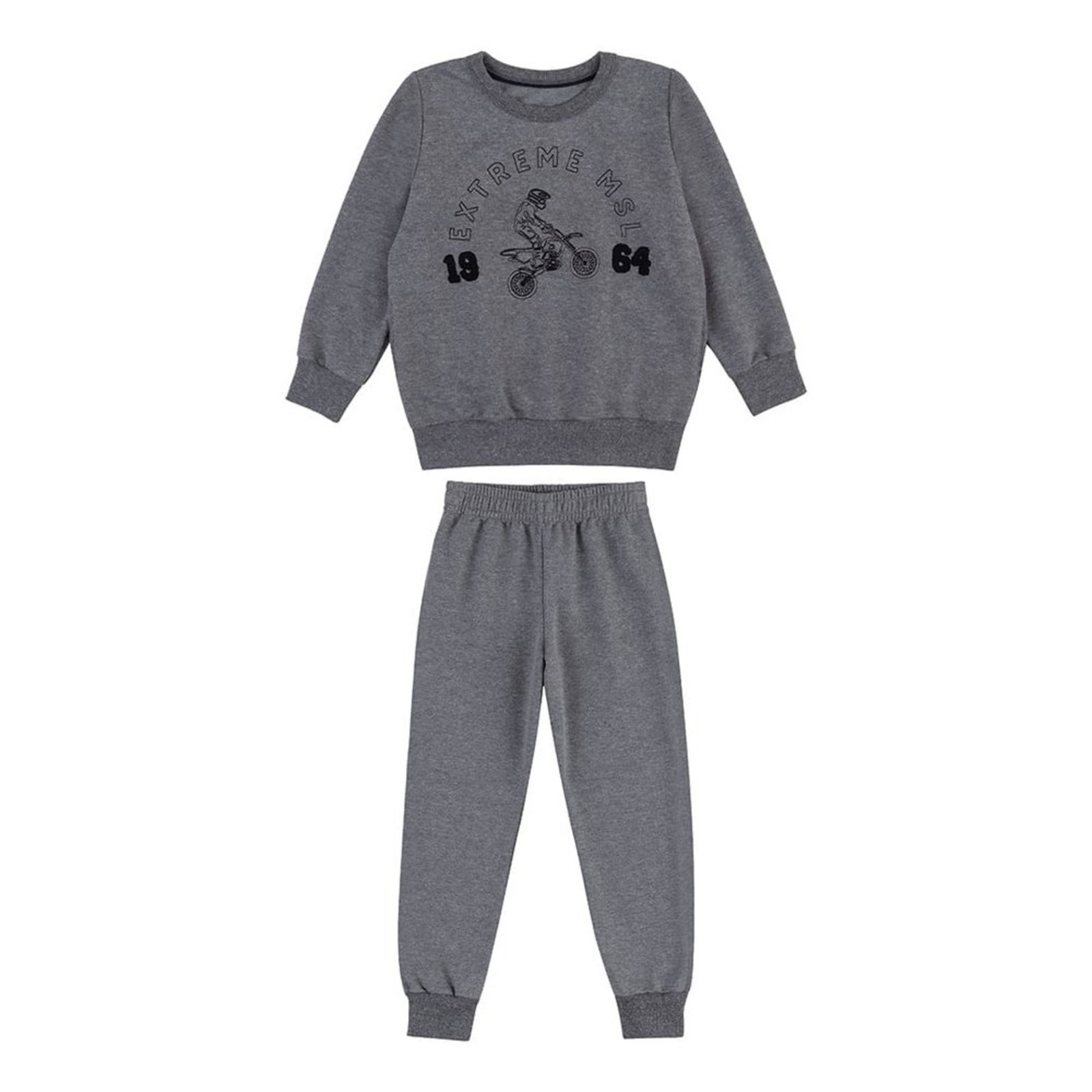 Infantil - Conjunto Longo Moletom Motoqueiro Menino Marisol