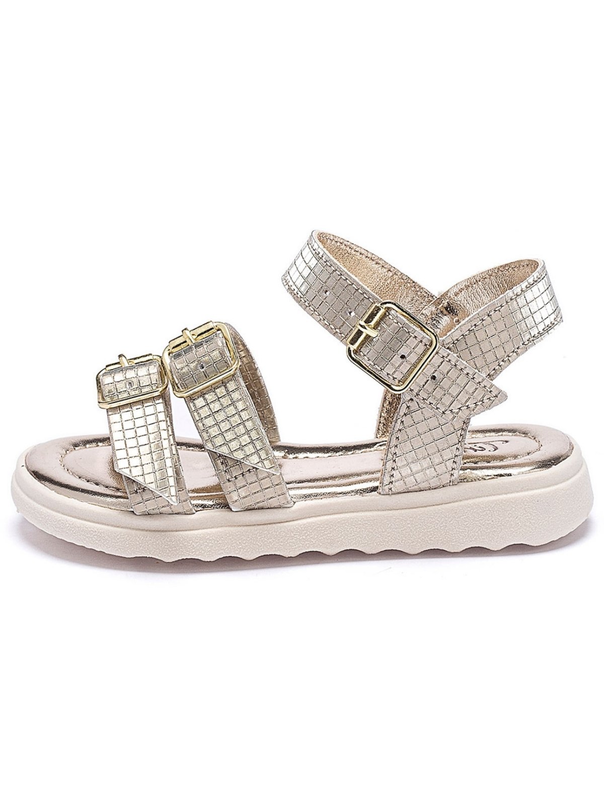 Infantil – Sandália Tininha Menina Brilho Moda Fivela Ouro