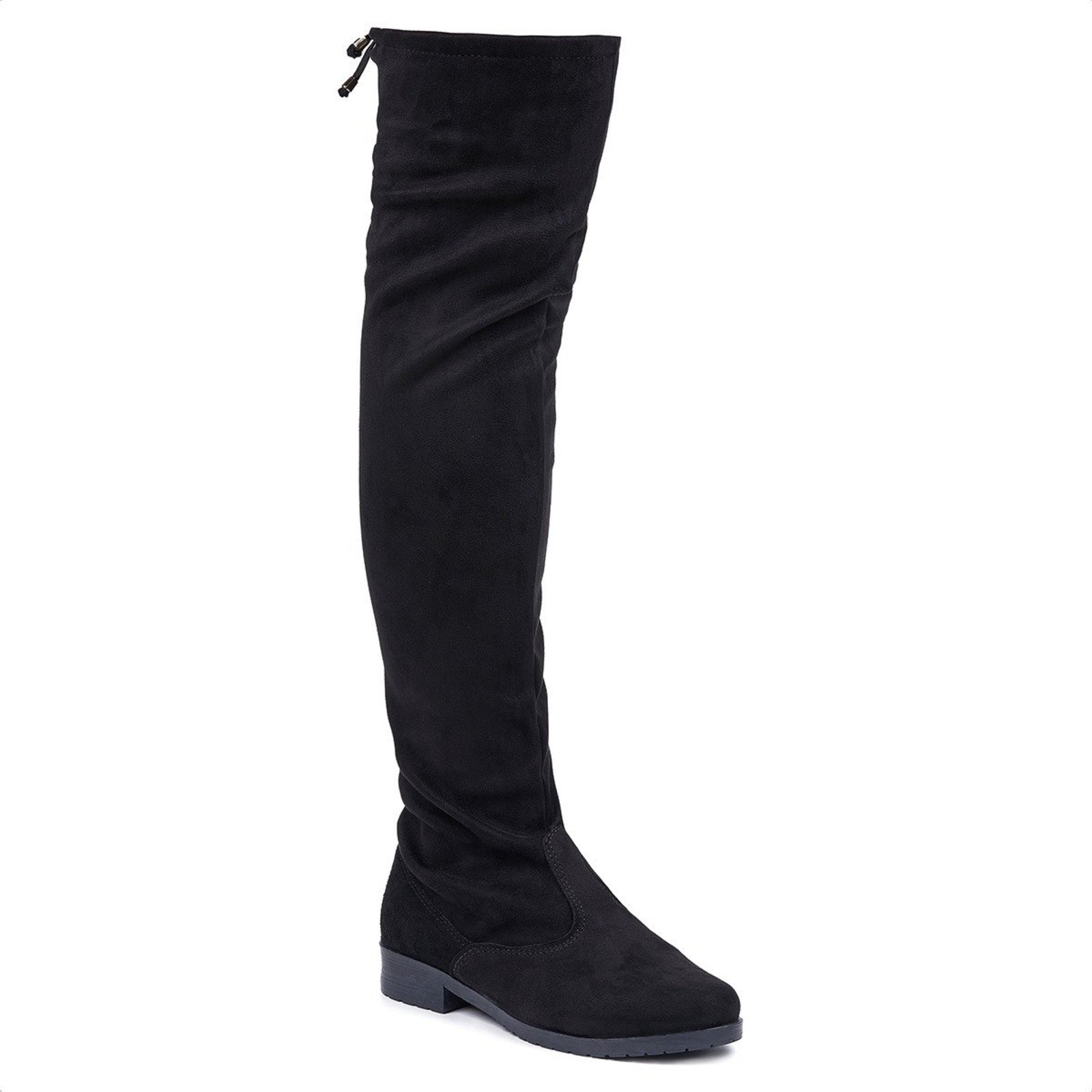 Bota Montaria Over The Knee Camurca Stretch Acima Do Joelho